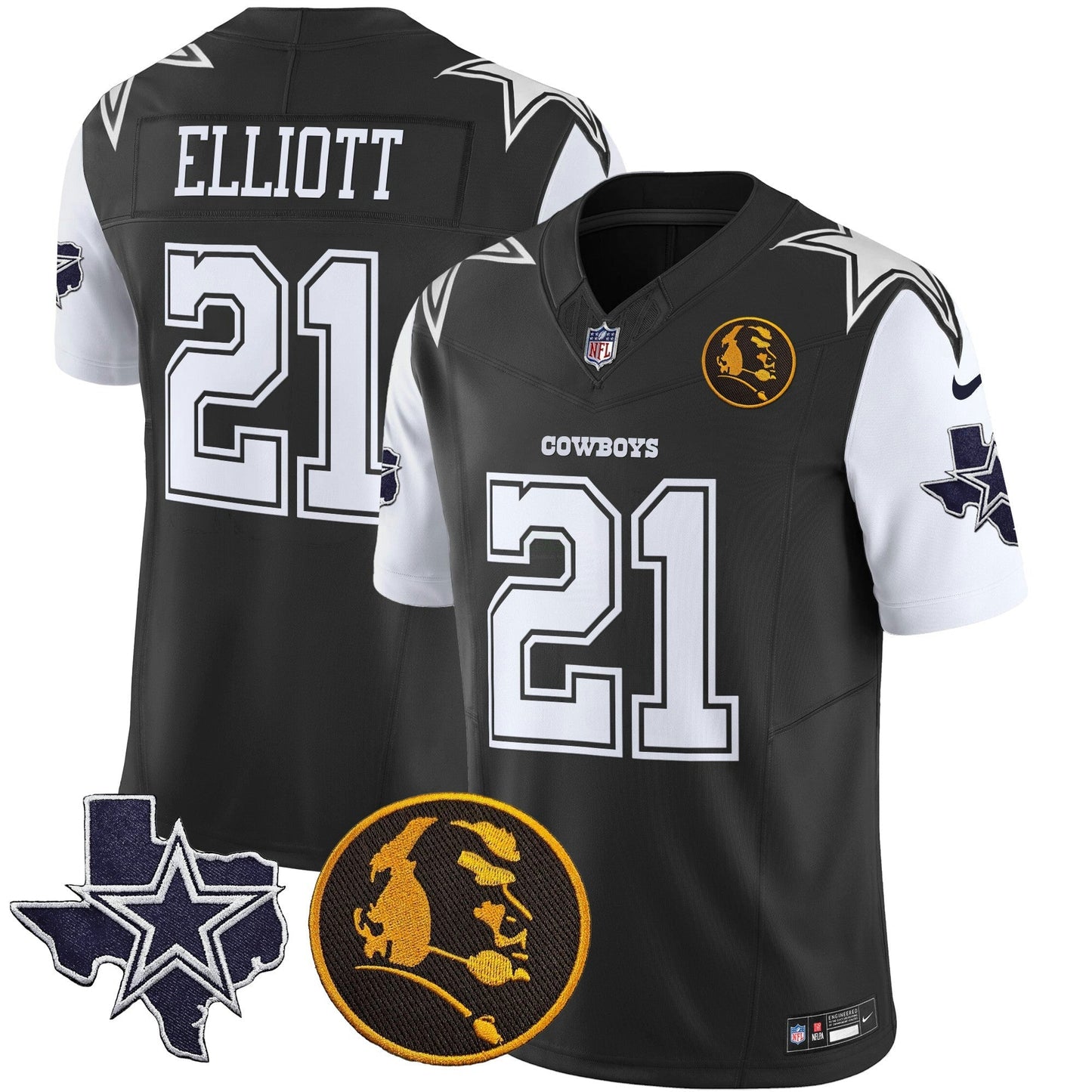 Camisa NFL Men’s Texas & John Madden Patch Vapor Limited Jersey