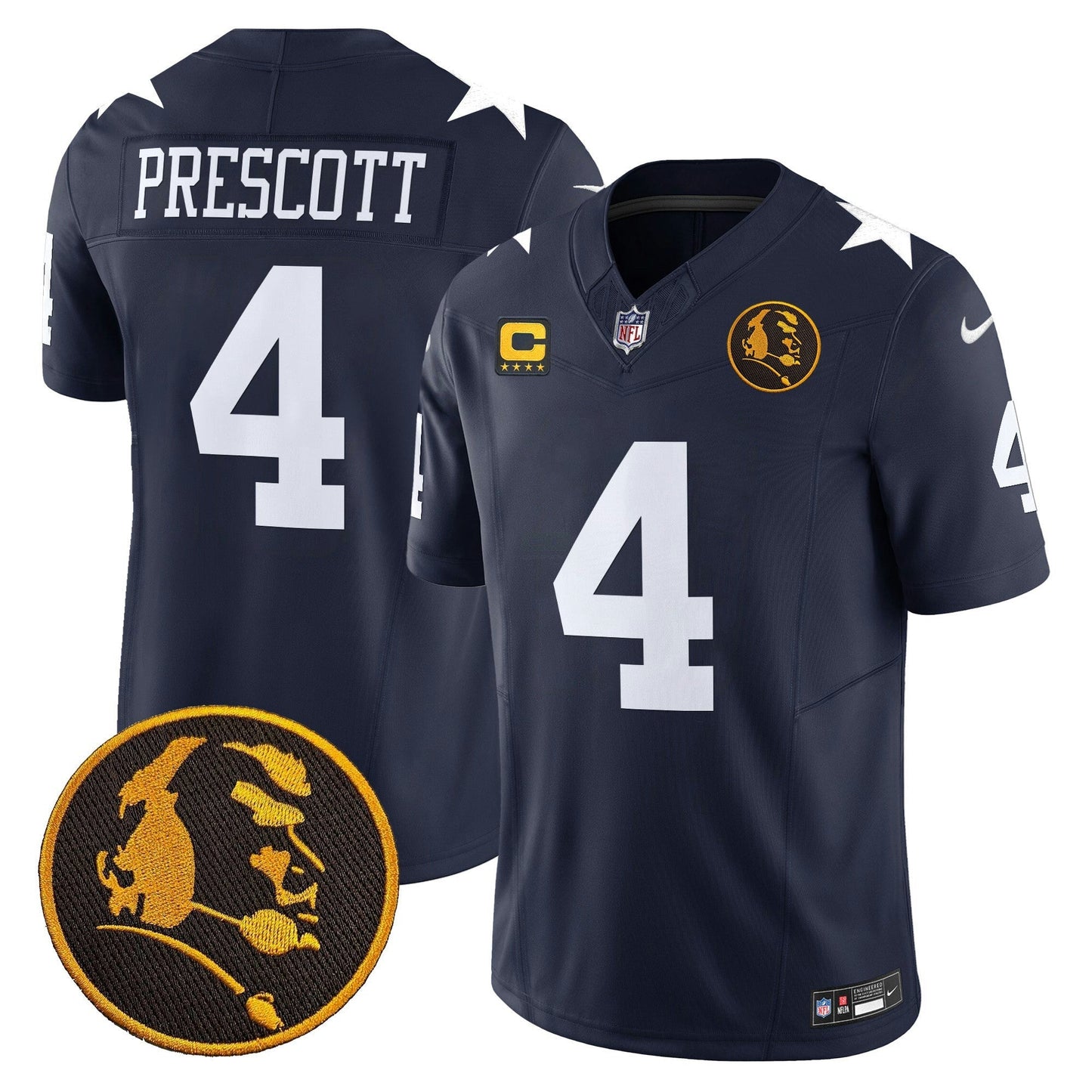Camisa NFL Men’s Texas & John Madden Patch Vapor Limited Jersey V2