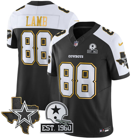 Camisa NFL Men’s Texas Patch Dourada Trim Vapor Jersey