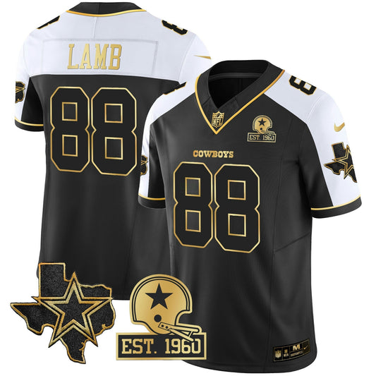 Camisa NFL Men’s Texas Patch Dourada Vapor Jersey