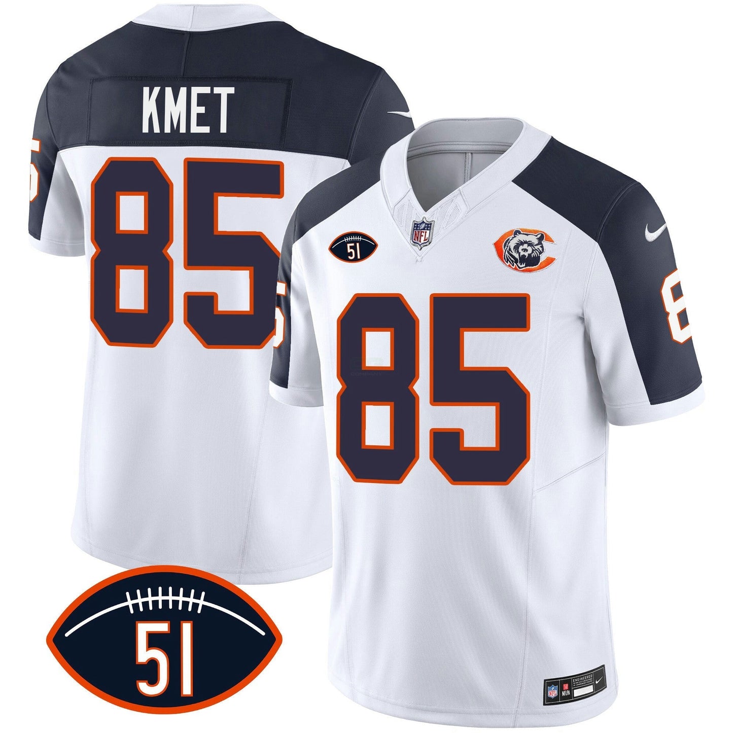 Camisa NFL Men’s Throwback Dick Butkus Patch Jersey