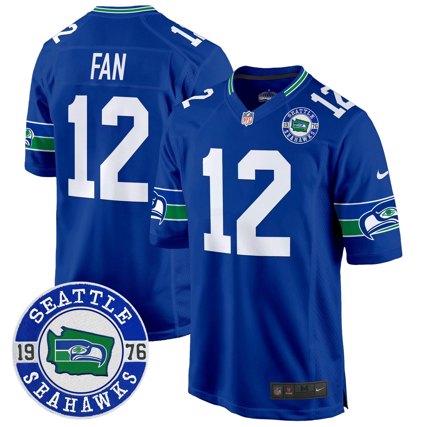 Camisa NFL Men’s Throwback Est. 1976 Patch Game Jersey