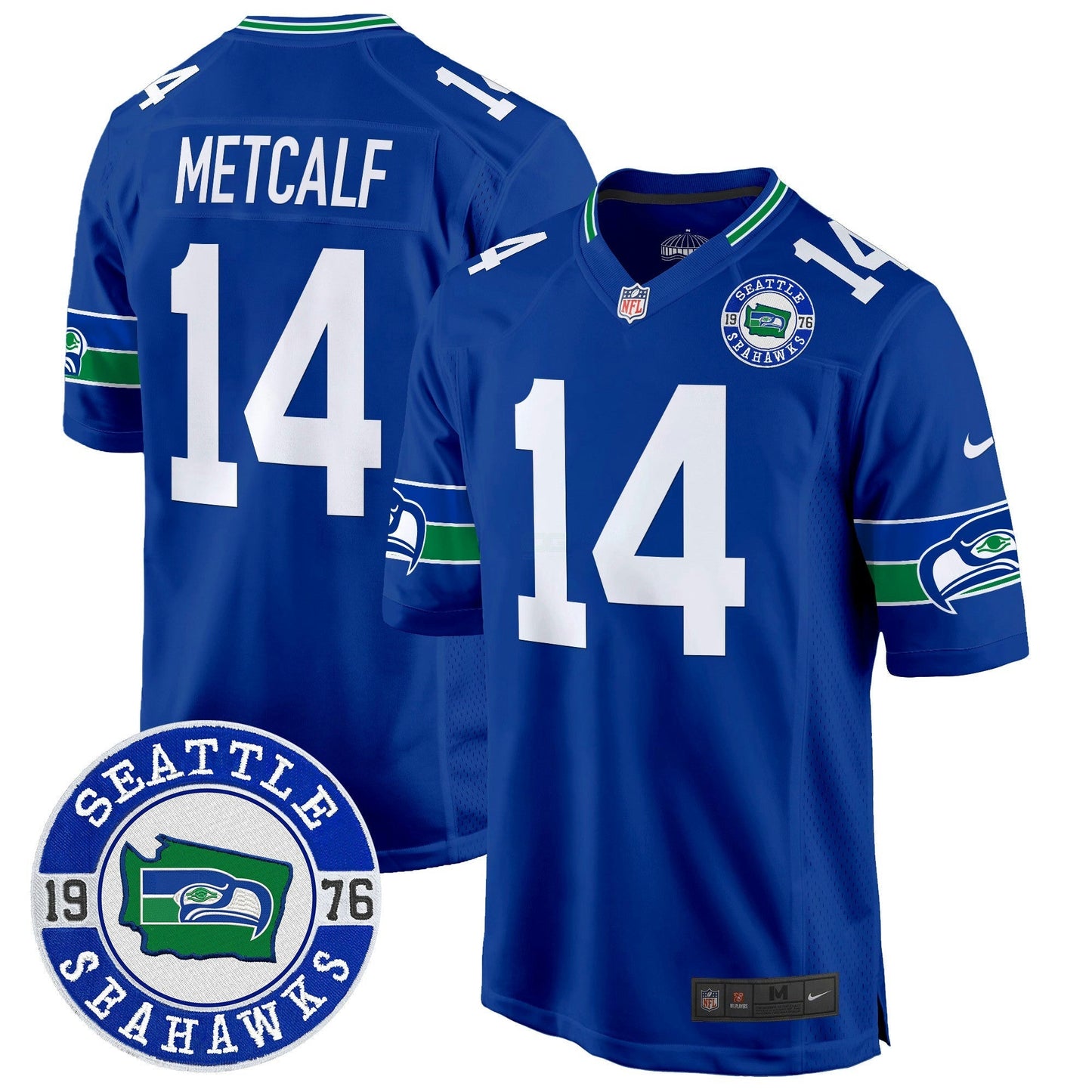 Camisa NFL Men’s Throwback Est. 1976 Patch Game Jersey