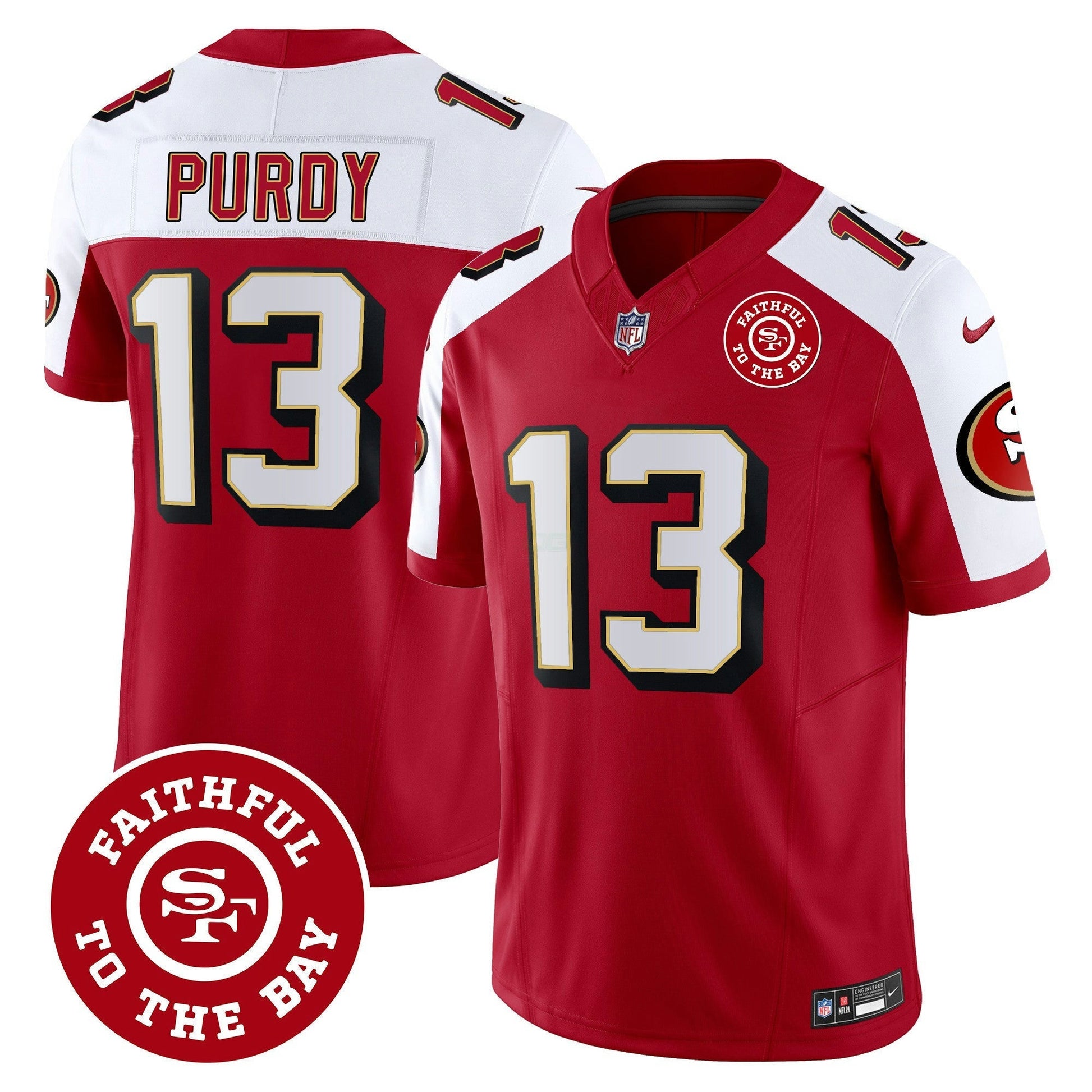 Camisa NFL Men’s Throwback Faithful To The Bay Patch Vapor Limited Jersey