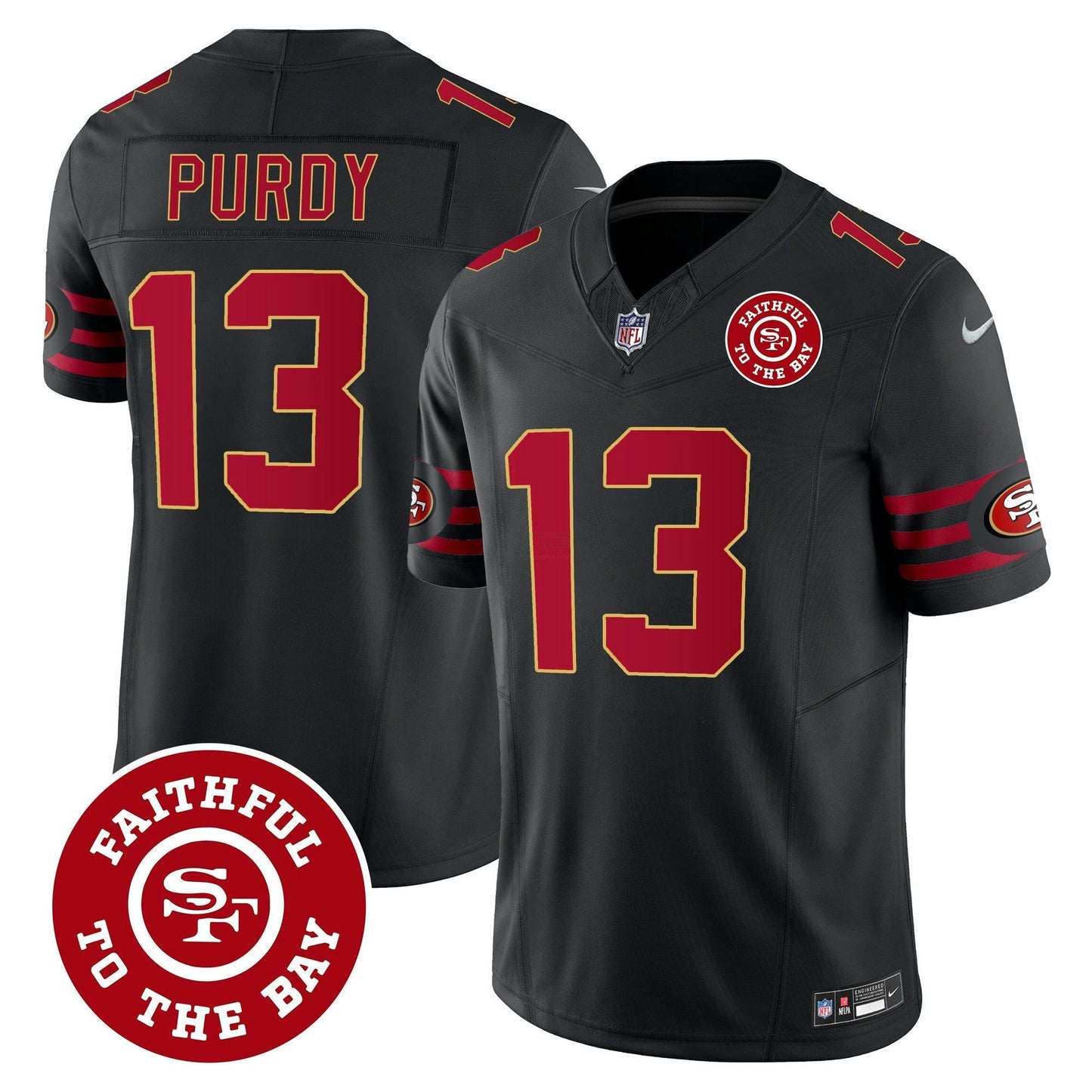 Camisa NFL Men’s Throwback Faithful To The Bay Patch Vapor Limited Jersey