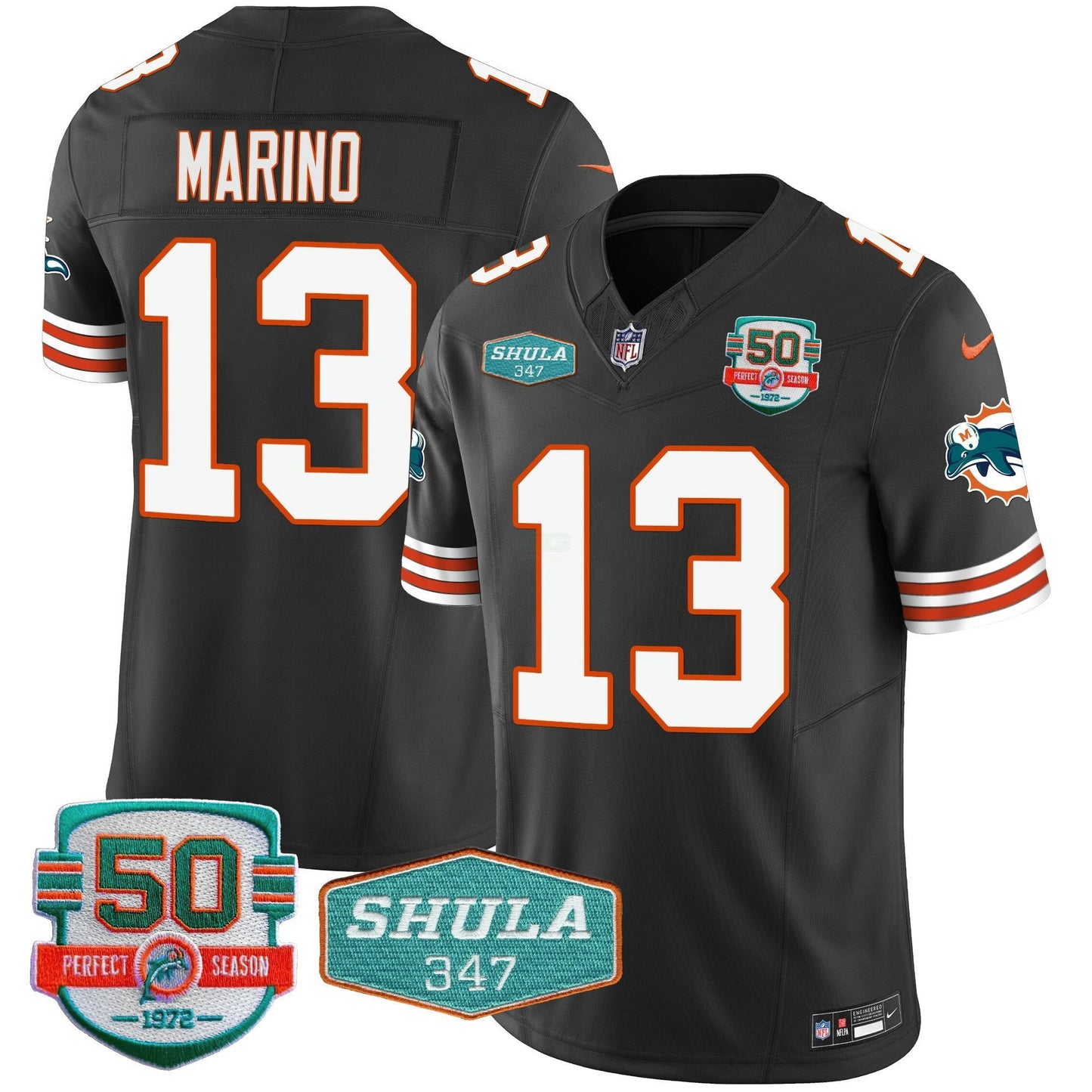 Camisa NFL Men’s Throwback Shula 347 Patch Vapor Jersey