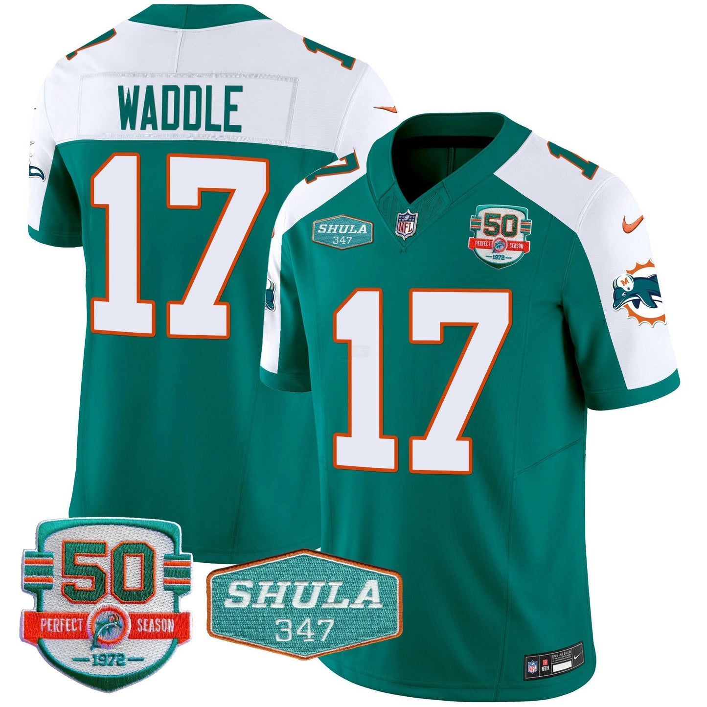 Camisa NFL Men’s Throwback Shula 347 Patch Vapor Jersey