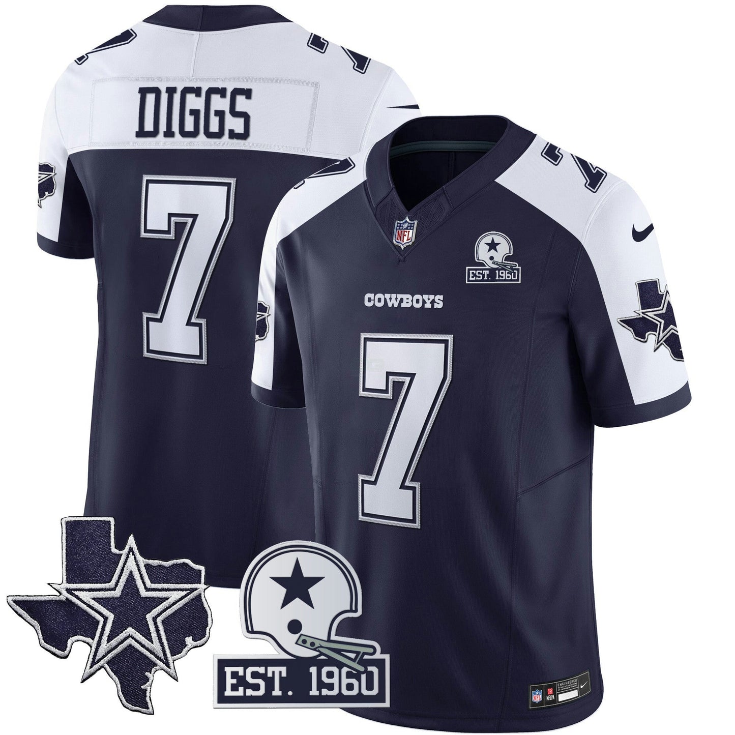 Camisa NFL Men’s Throwback Texas Patch Vapor Limited Jersey