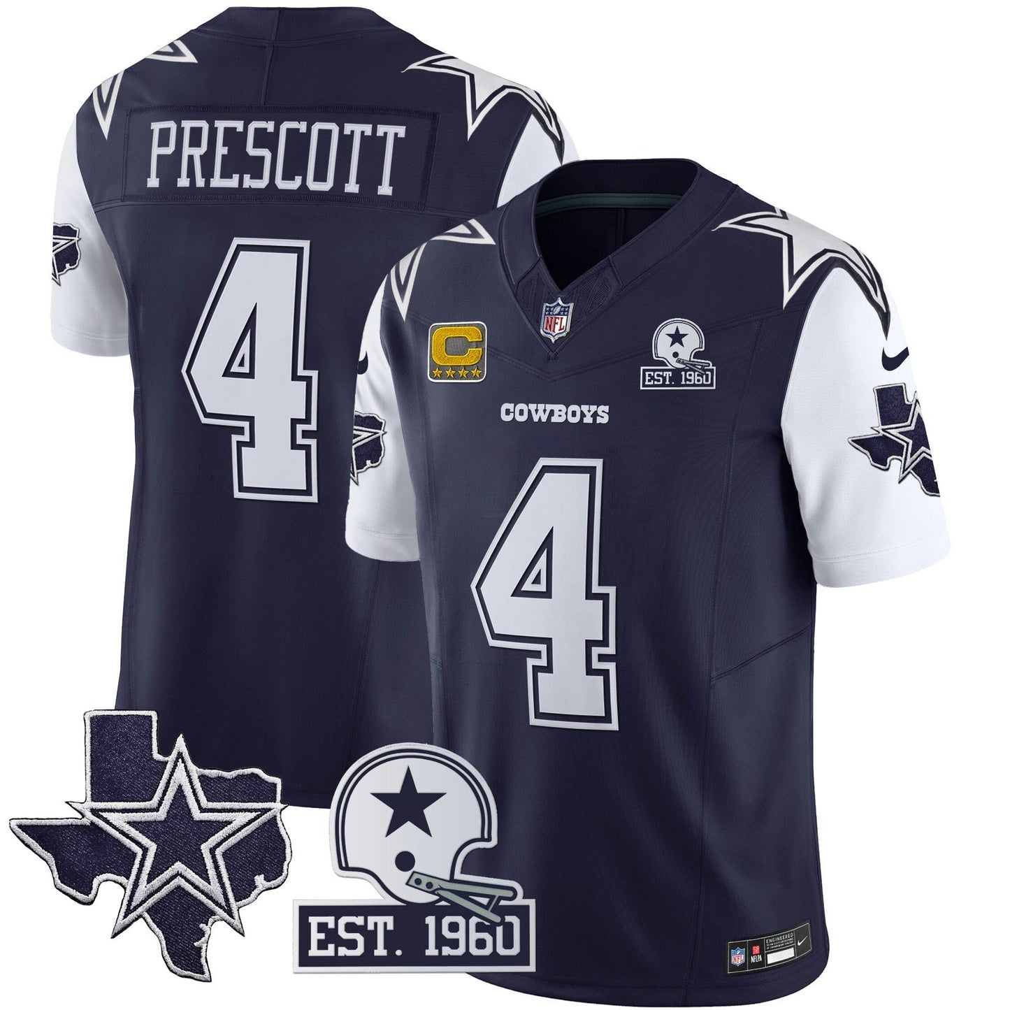 Camisa NFL Men’s Throwback Texas Patch Vapor Limited Jersey