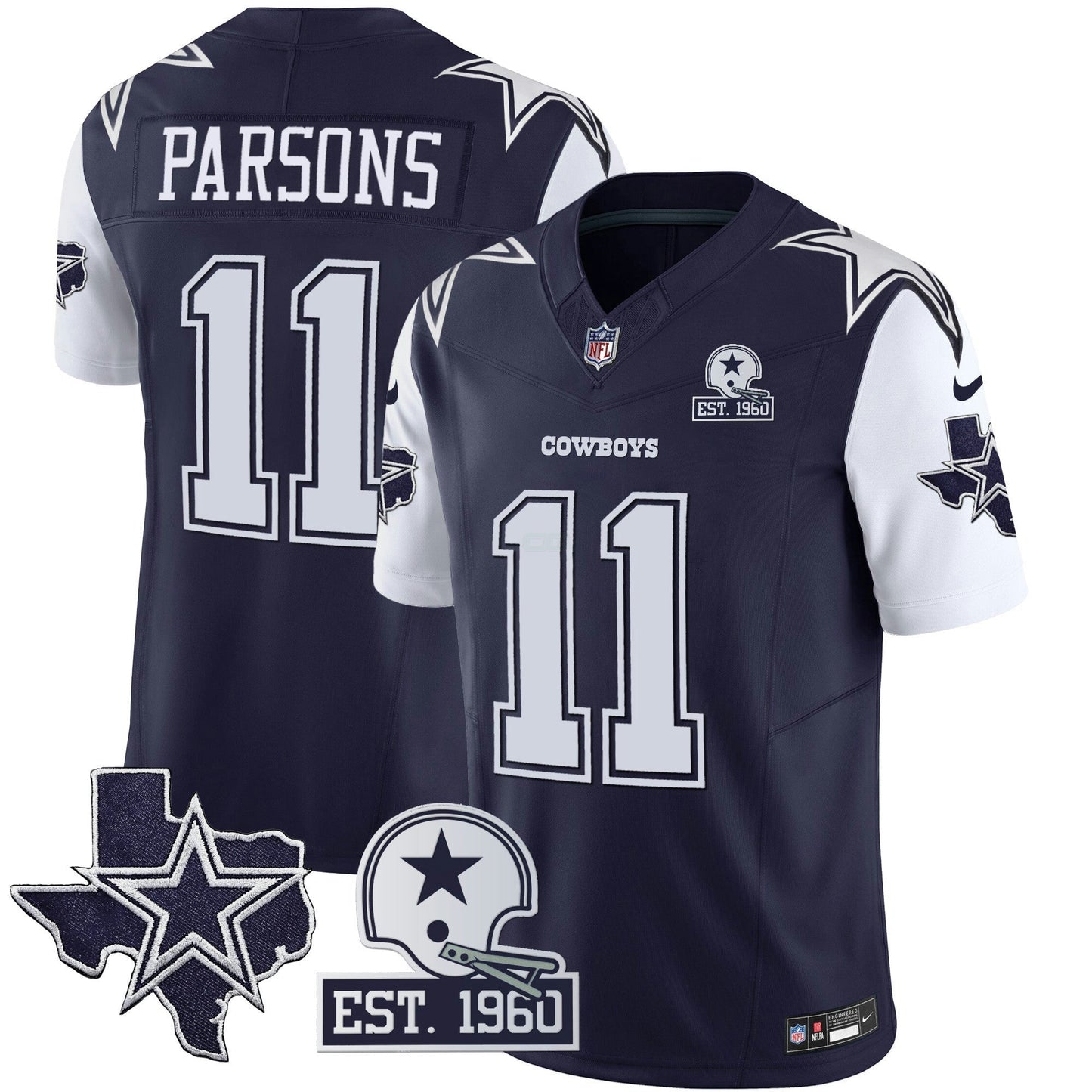 Camisa NFL Men’s Throwback Texas Patch Vapor Limited Jersey