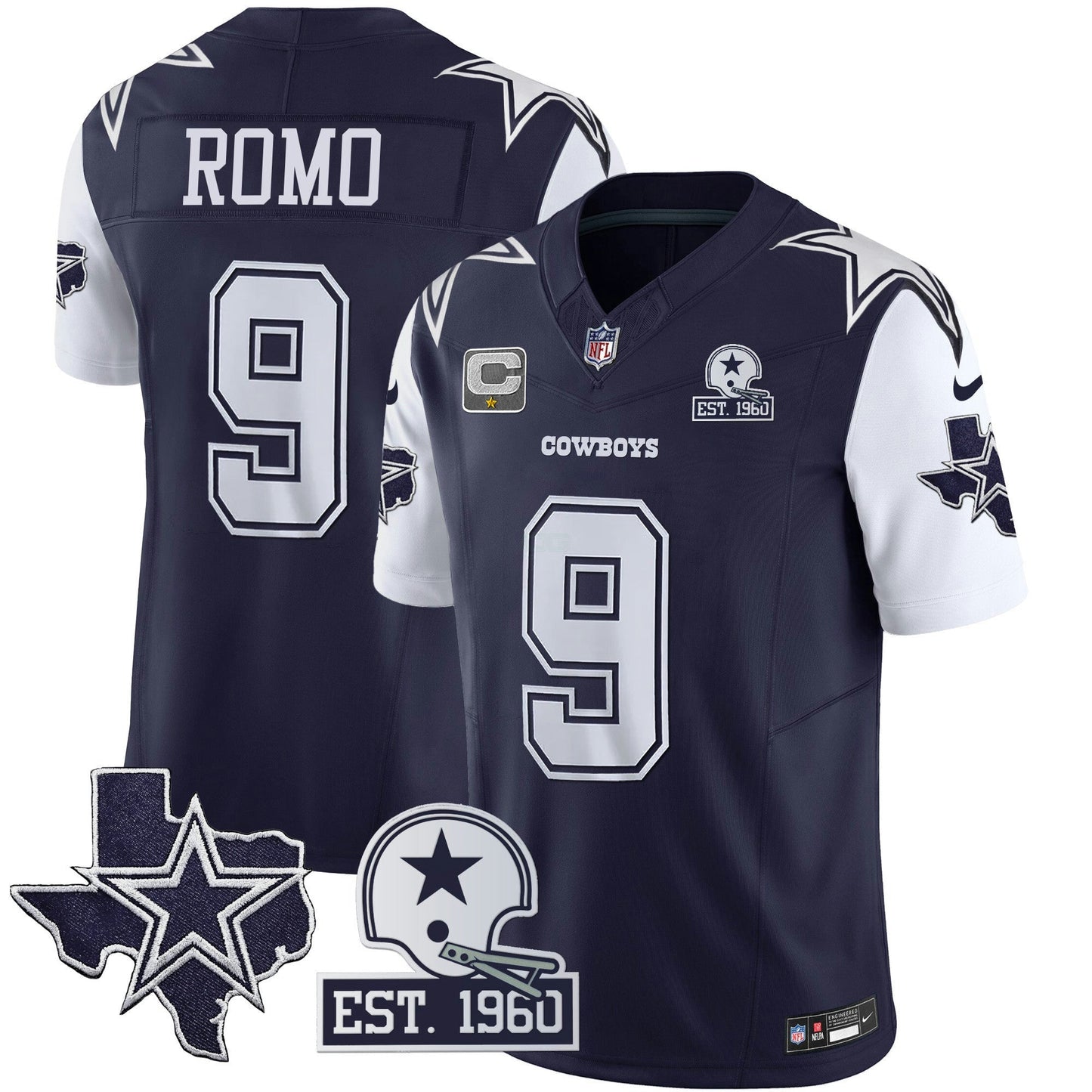 Camisa NFL Men’s Throwback Texas Patch Vapor Limited Jersey