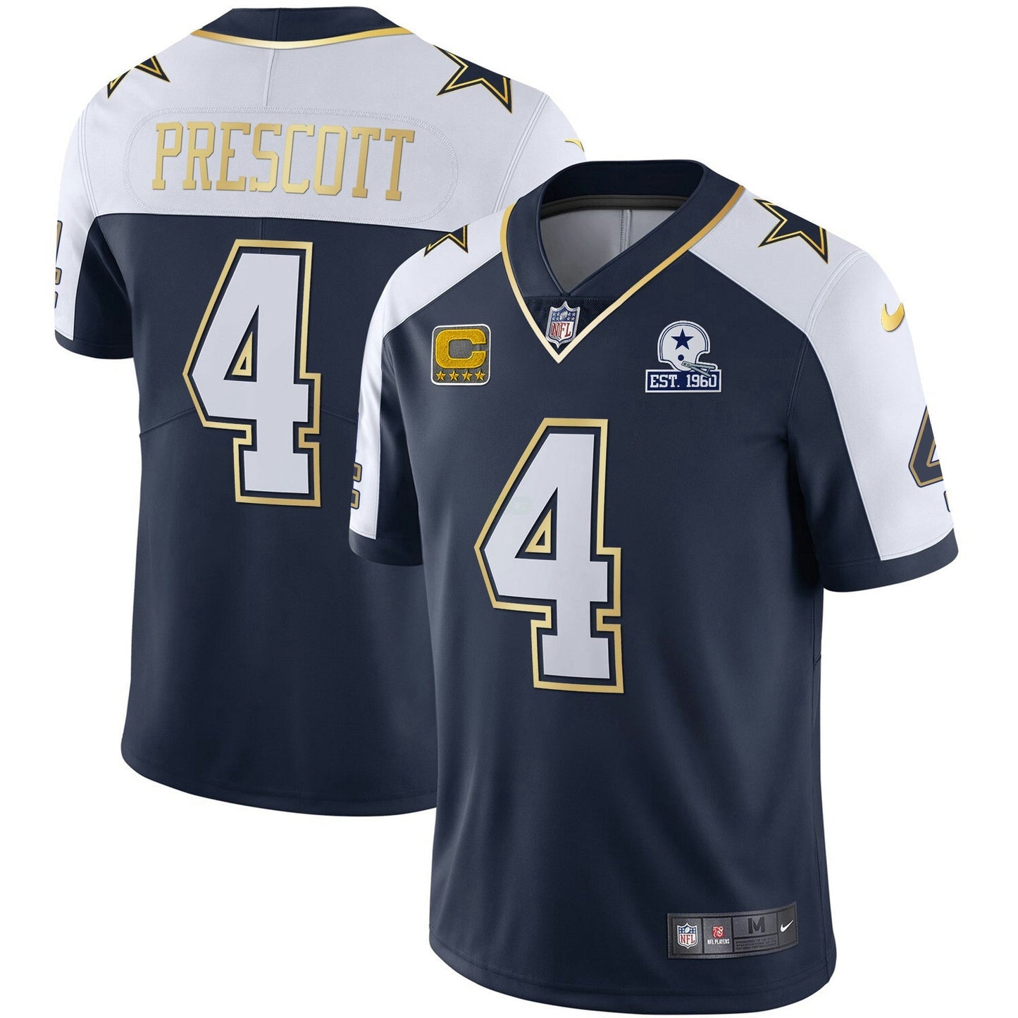 Camisa NFL Dallas Cowboys Men’s Vapor Dourada Jersey