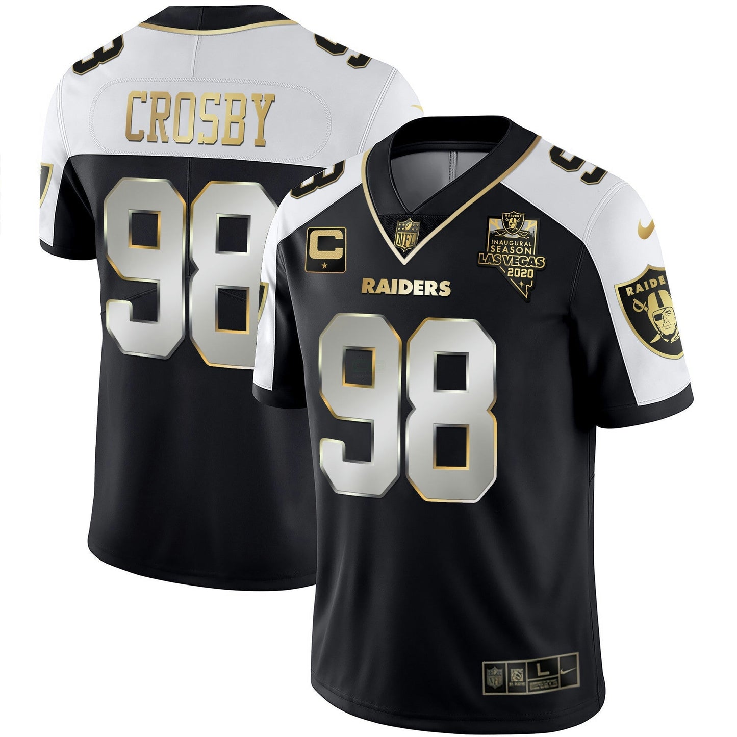 Camisa NFL Las Vegas Raiders Men’s Vapor Dourada Jersey