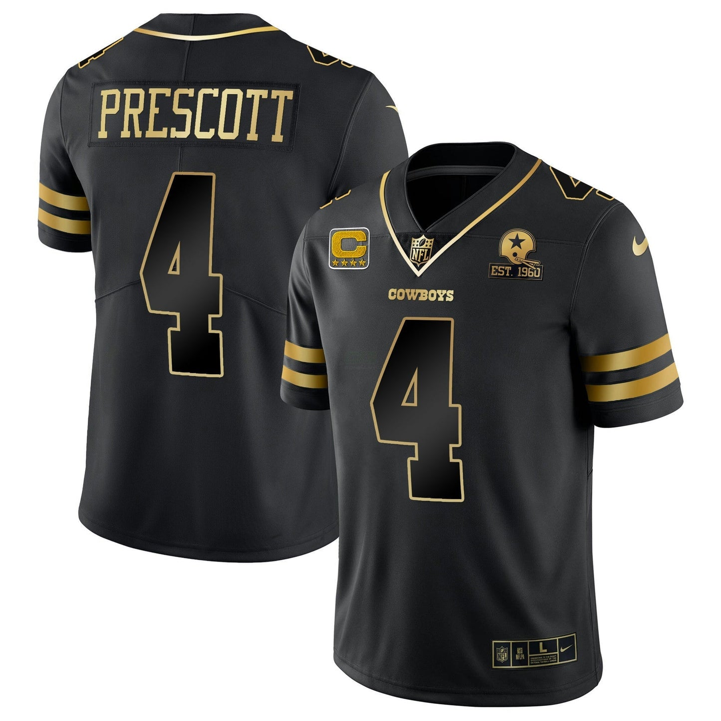 Camisa NFL Dallas Cowboys Men’s Vapor Dourada Jersey