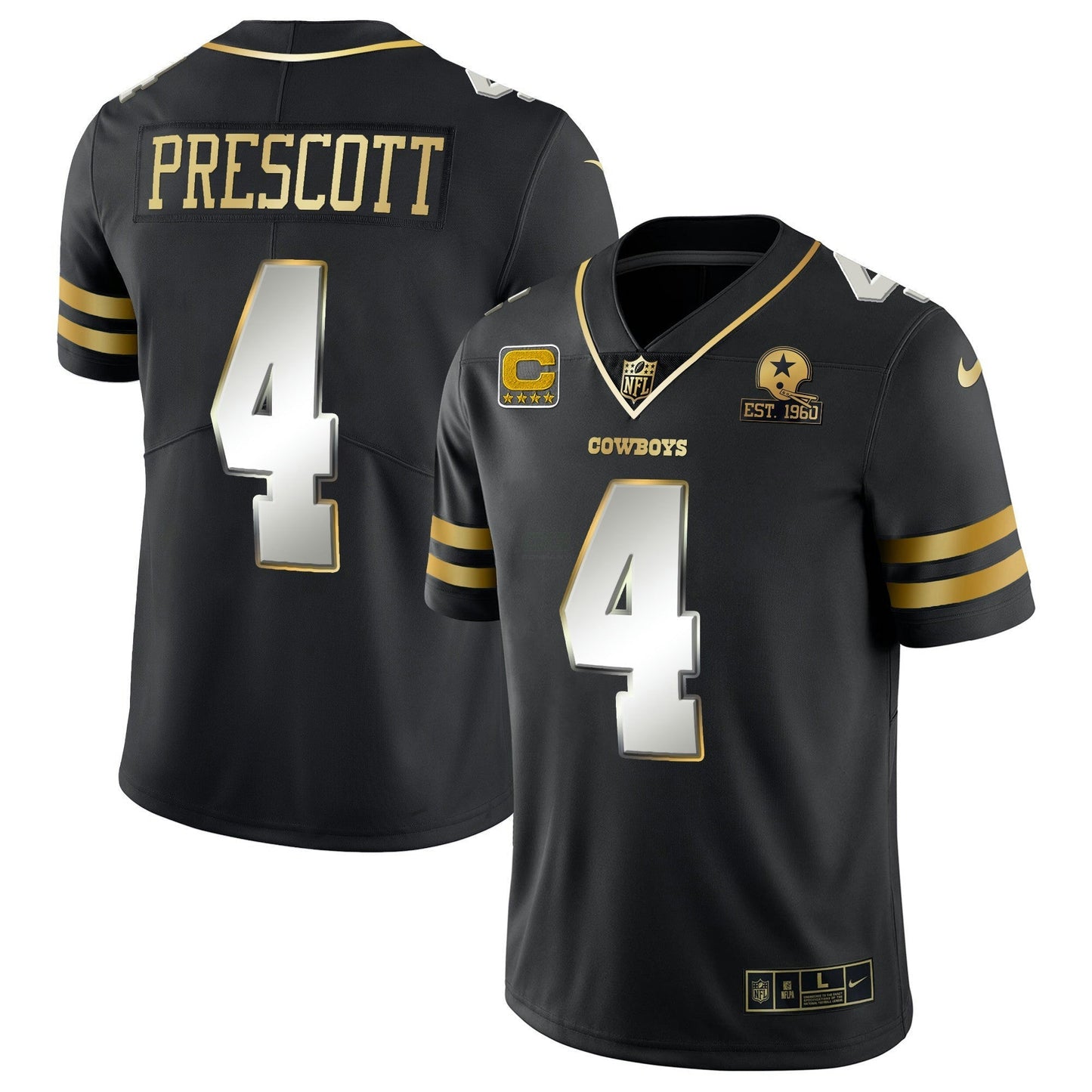 Camisa NFL Dallas Cowboys Men’s Vapor Dourada Jersey