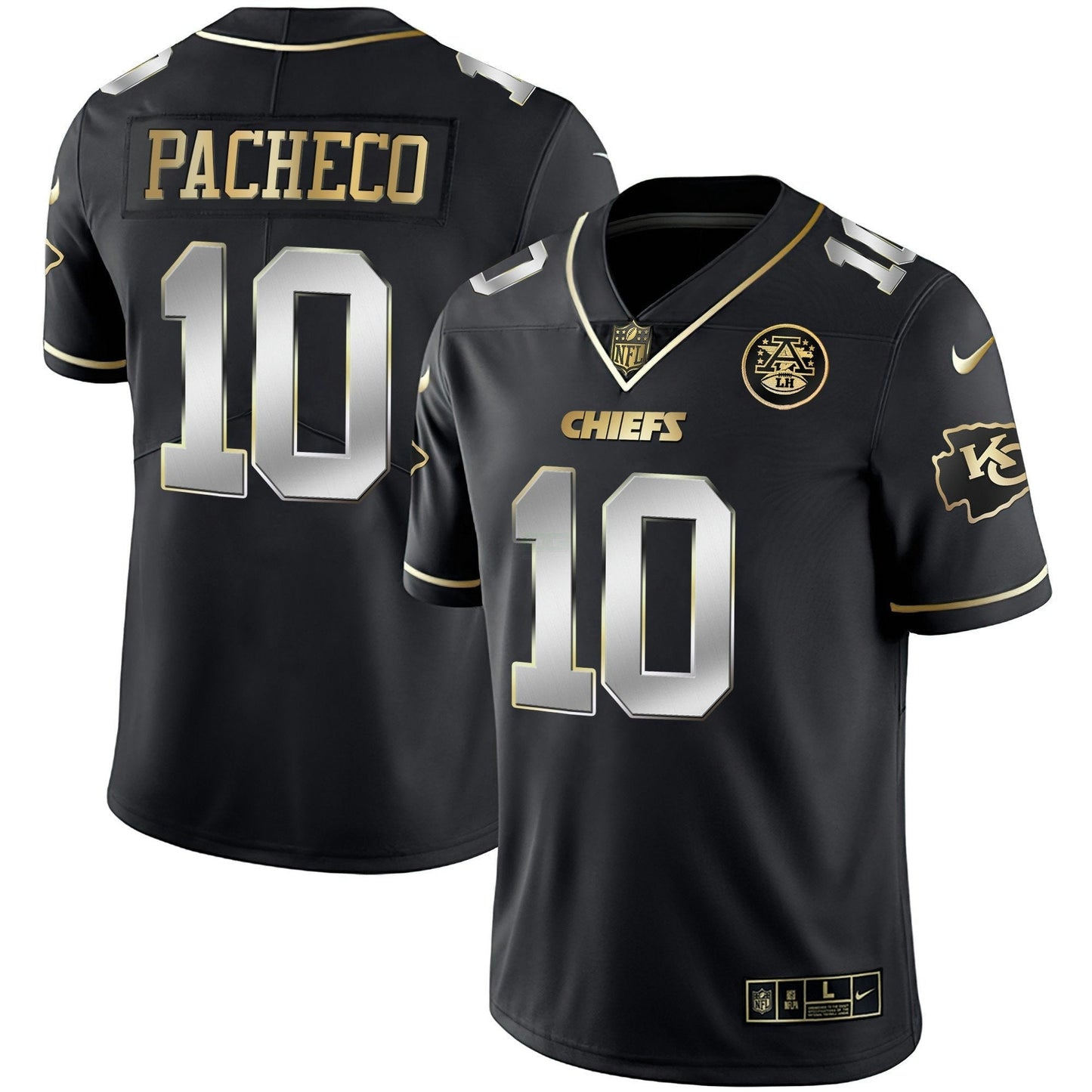 Camisa NFL Men’s Vapor Preta Vermelha Dourada Limited