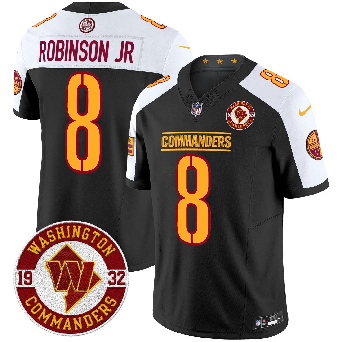 Camisa NFL Men’s Washington 2024 Vapor Limited Jersey – Est. 1932 Patch