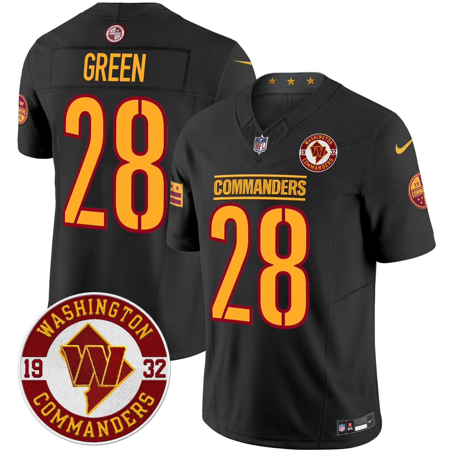 Camisa NFL Men’s Washington 2024 Vapor Limited Jersey – Est. 1932 Patch