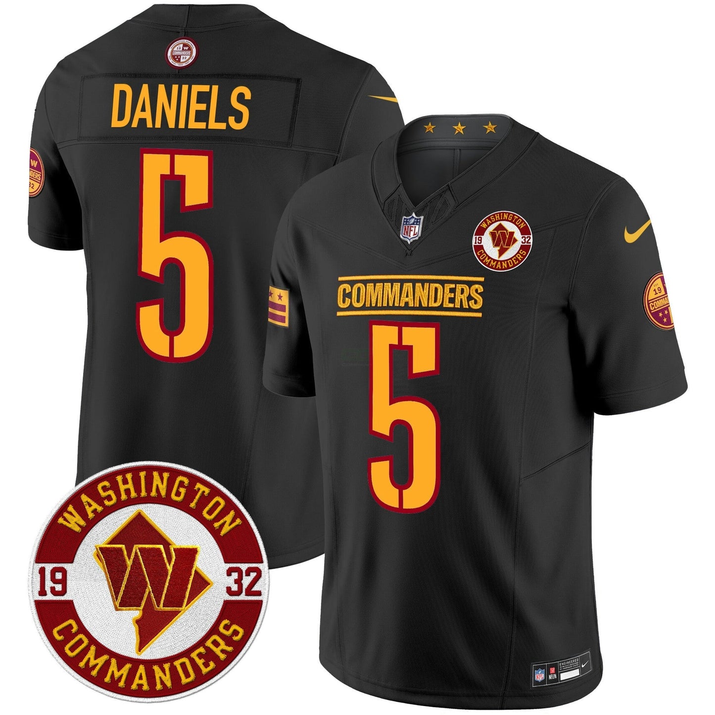 Camisa NFL Men’s Washington 2024 Vapor Limited Jersey – Est. 1932 Patch