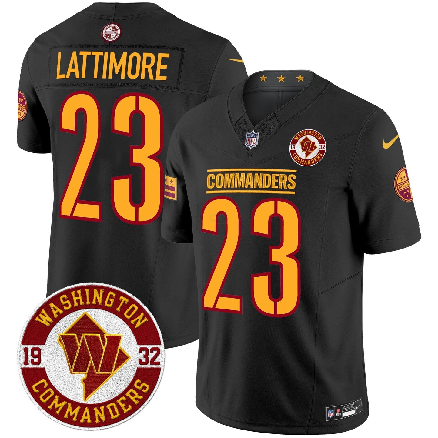 Camisa NFL Men’s Washington 2024 Vapor Limited Jersey – Est. 1932 Patch