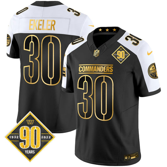 Camisa NFL Men’s Washington 90th Anniversary Patch Dourada Vapor Limited Jersey