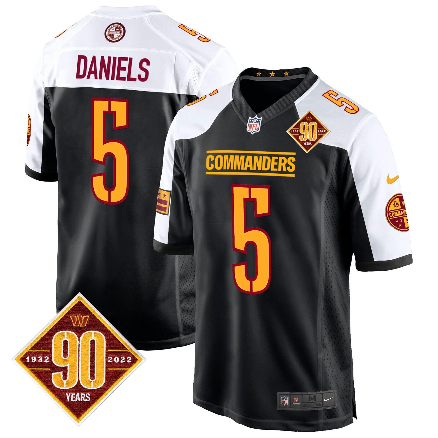 Camisa NFL Men’s Washington 90th Anniversary Patch Game Jersey