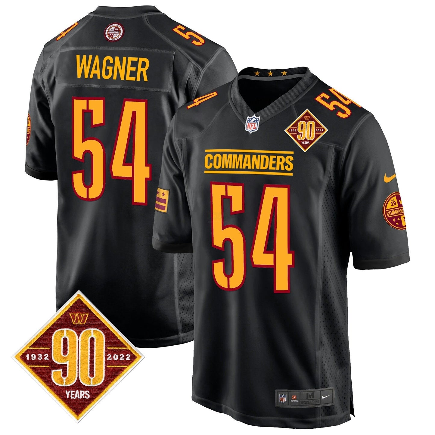 Camisa NFL Men’s Washington 90th Anniversary Patch Game Jersey