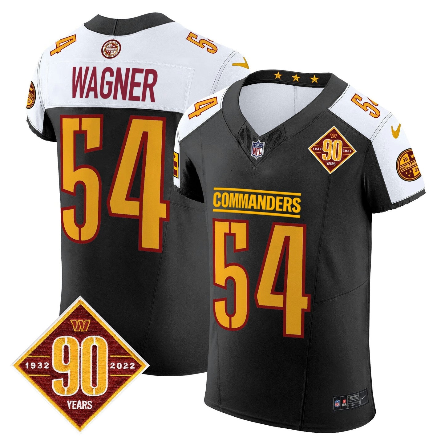 Camisa NFL Men’s Washington 90th Anniversary Patch Vapor Elite Jersey