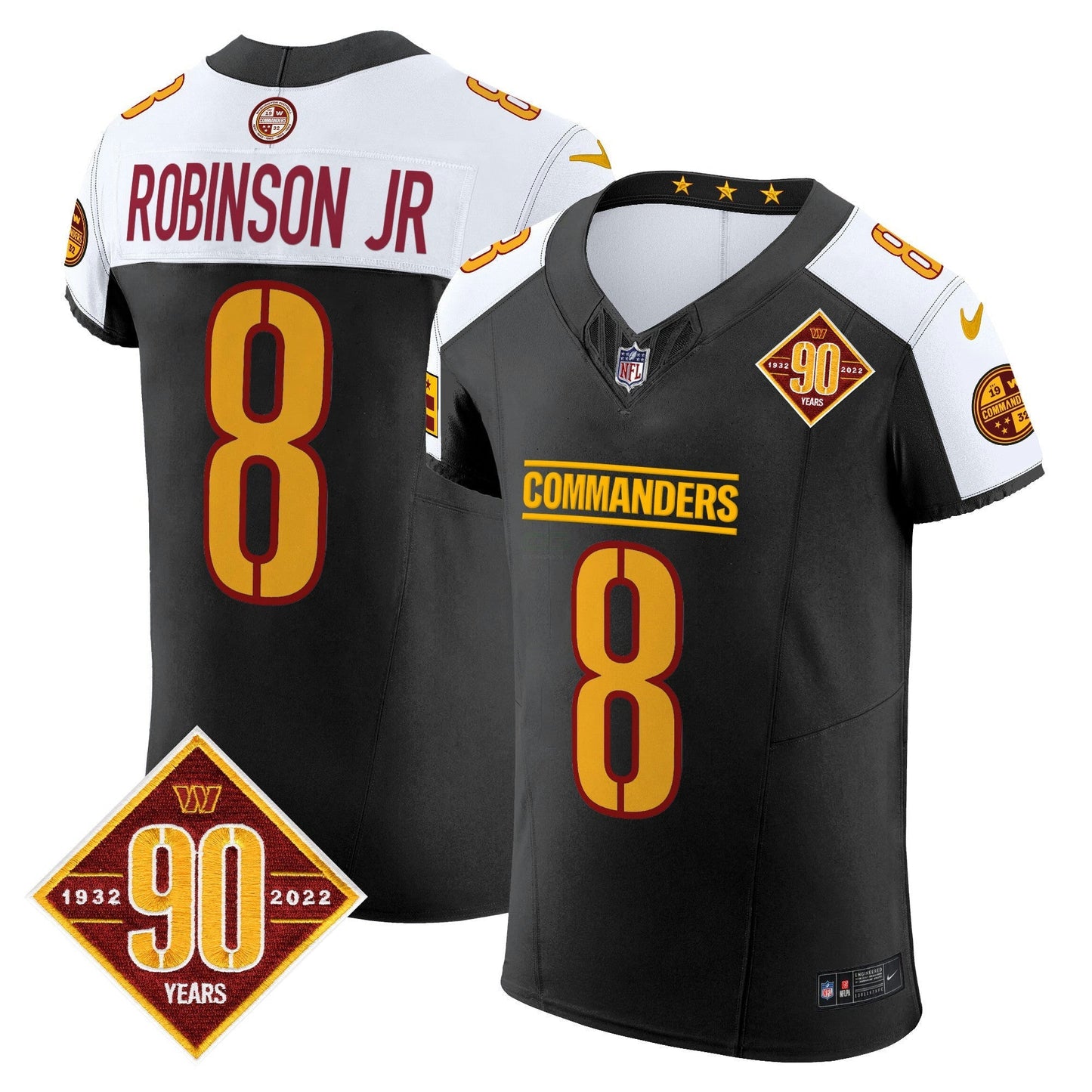 Camisa NFL Men’s Washington 90th Anniversary Patch Vapor Elite Jersey