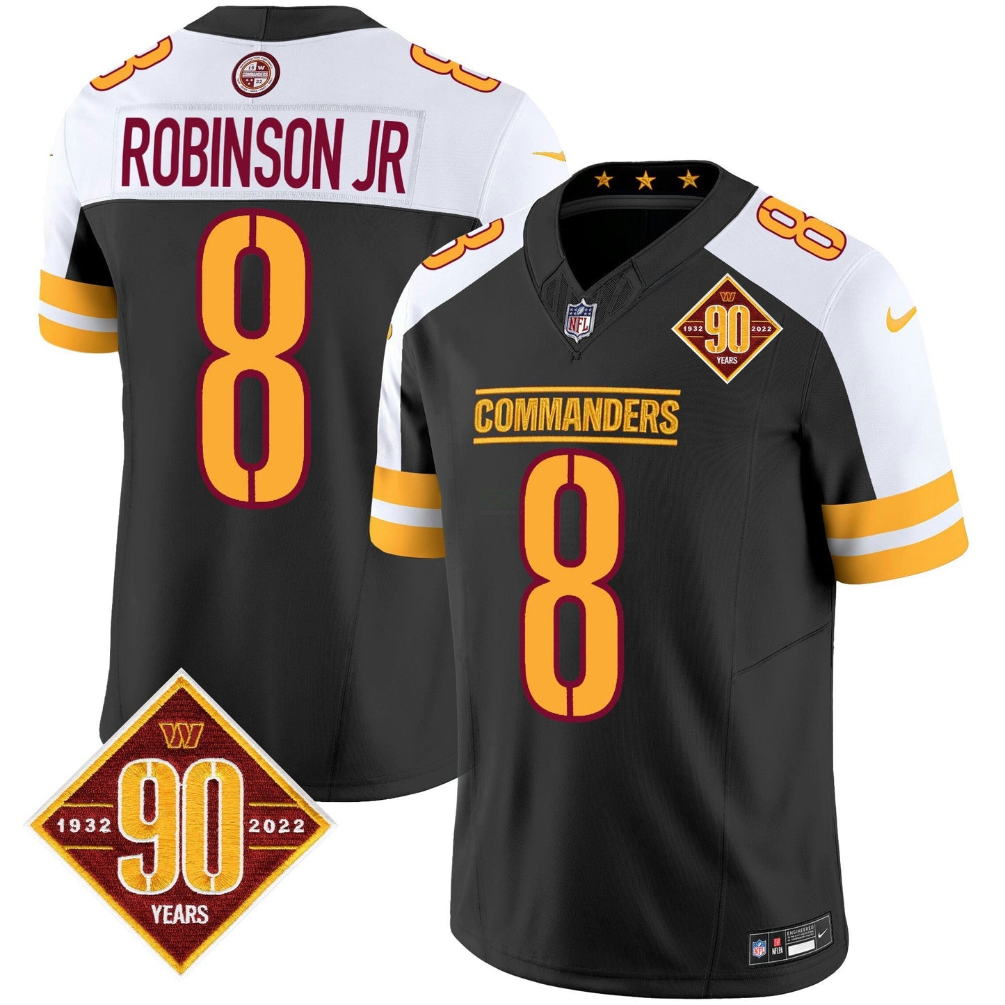Camisa NFL Men’s Washington 90th Anniversary Patch Vapor Jersey V2