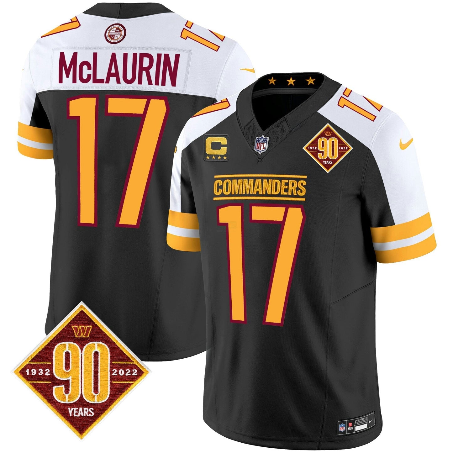 Camisa NFL Men’s Washington 90th Anniversary Patch Vapor Jersey V2