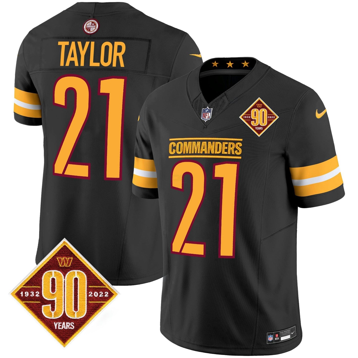 Camisa NFL Men’s Washington 90th Anniversary Patch Vapor Jersey V2