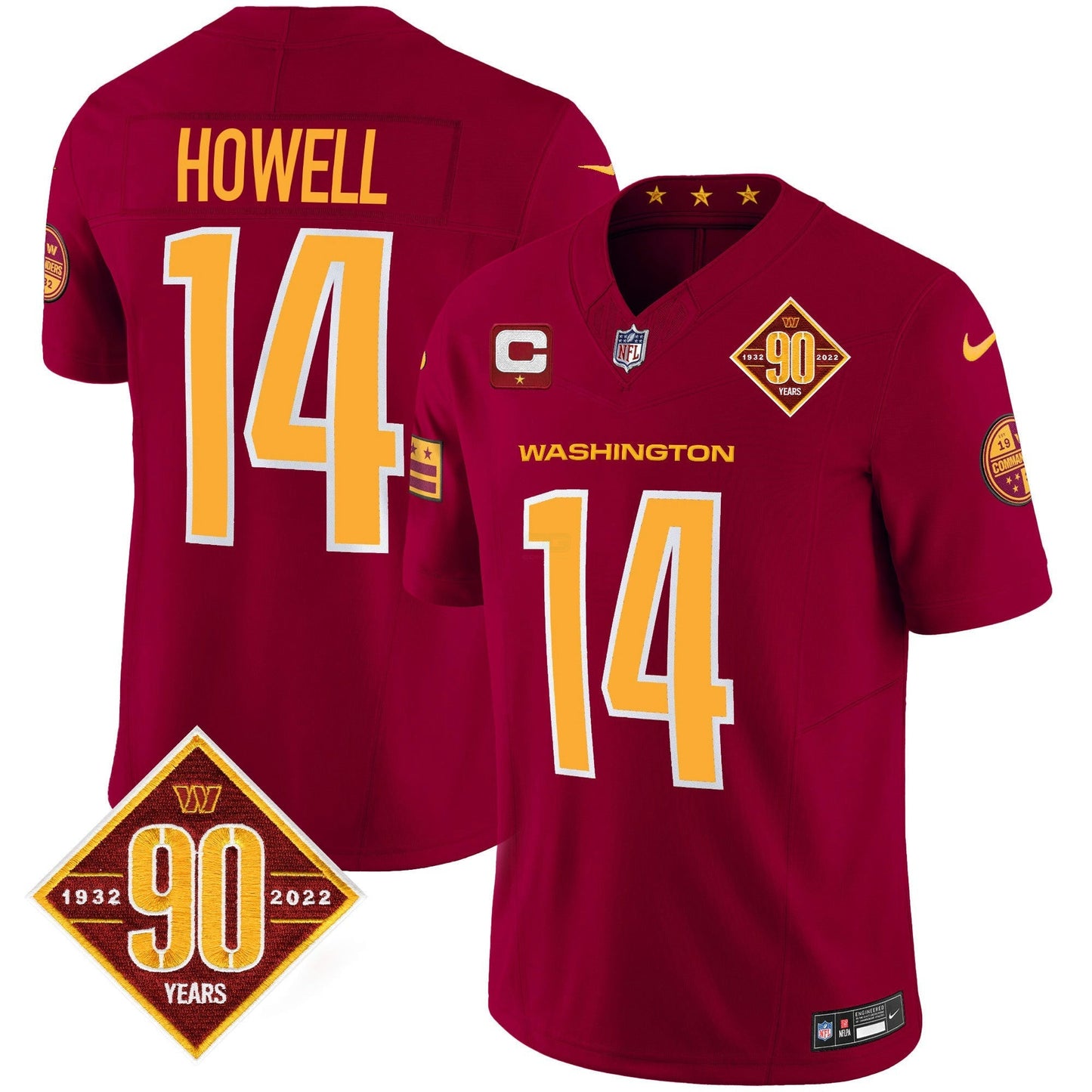Camisa NFL Men’s Washington 90th Anniversary Patch Vapor Jersey V3