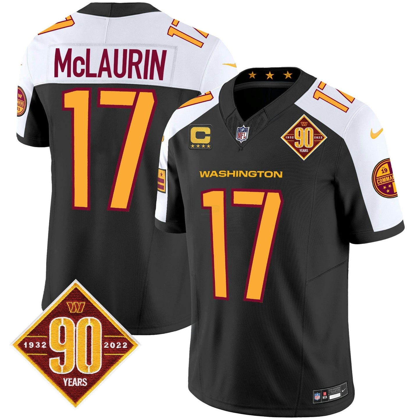 Camisa NFL Men’s Washington 90th Anniversary Patch Vapor Jersey V3