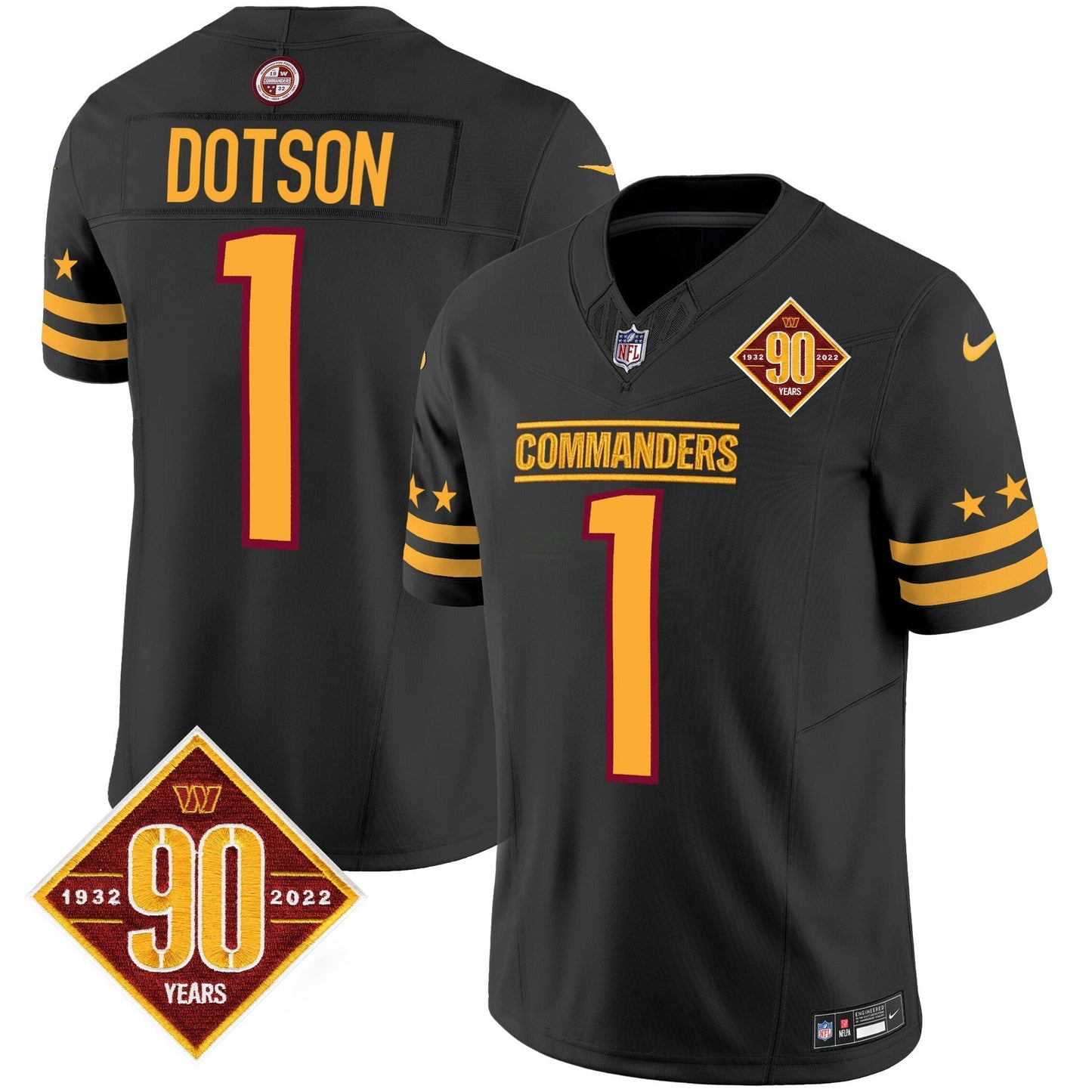 Camisa NFL Men’s Washington 90th Anniversary Patch Vapor Limited Jersey