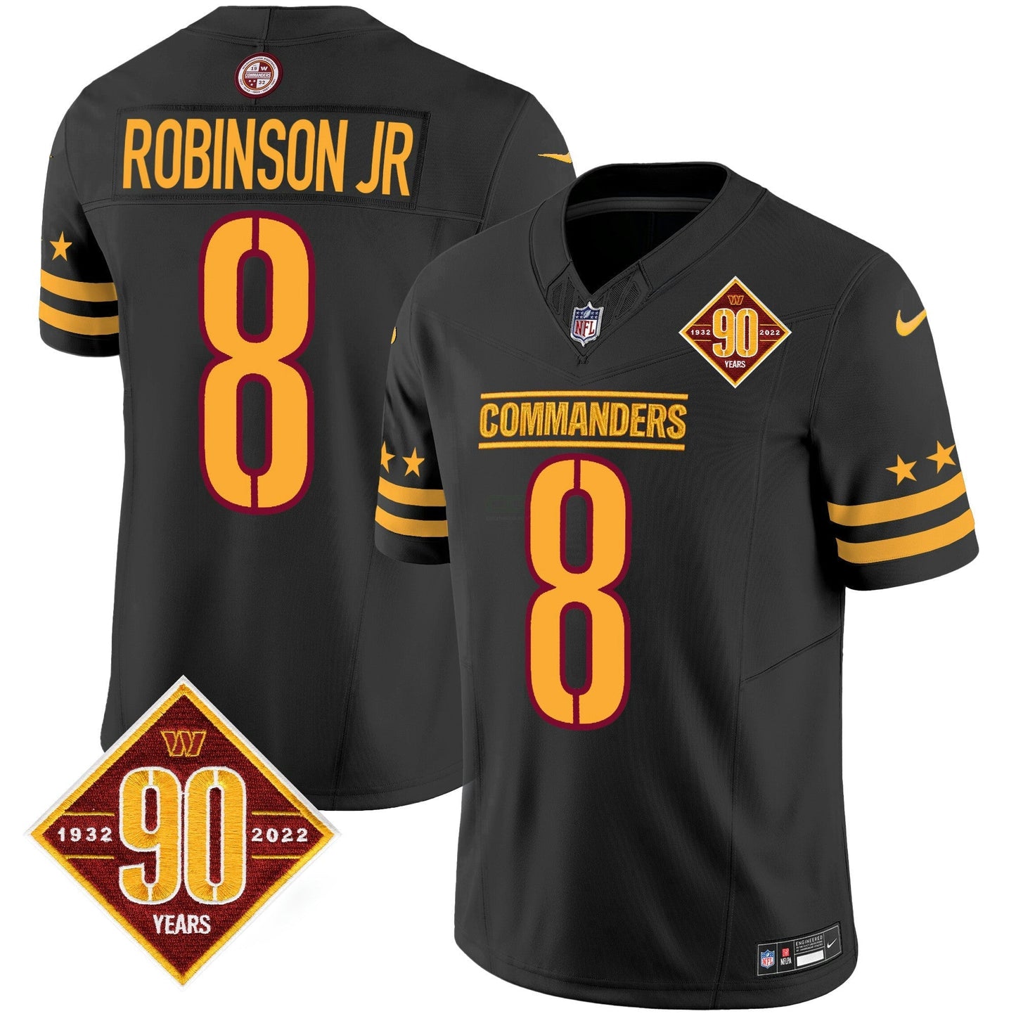 Camisa NFL Men’s Washington 90th Anniversary Patch Vapor Limited Jersey