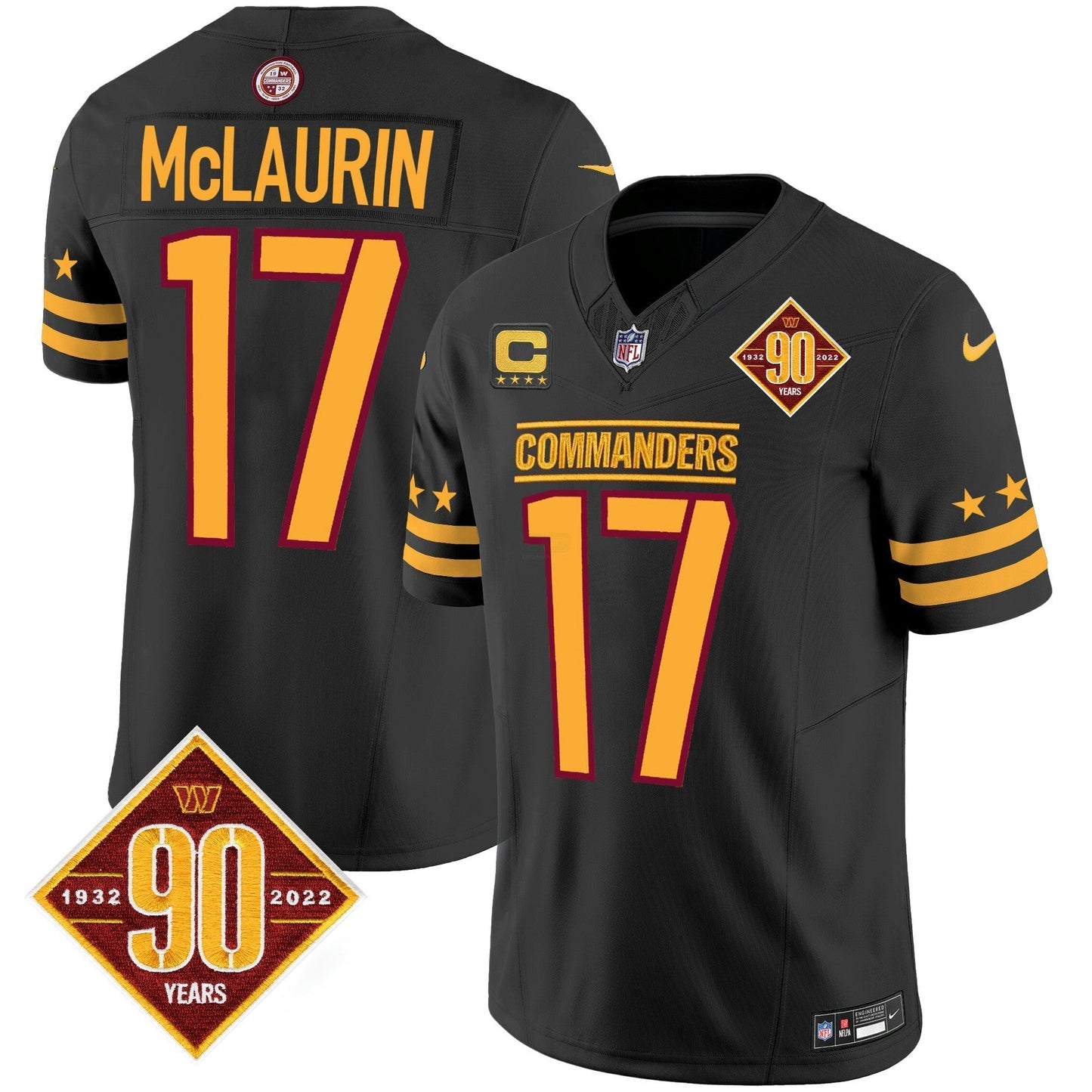 Camisa NFL Men’s Washington 90th Anniversary Patch Vapor Limited Jersey