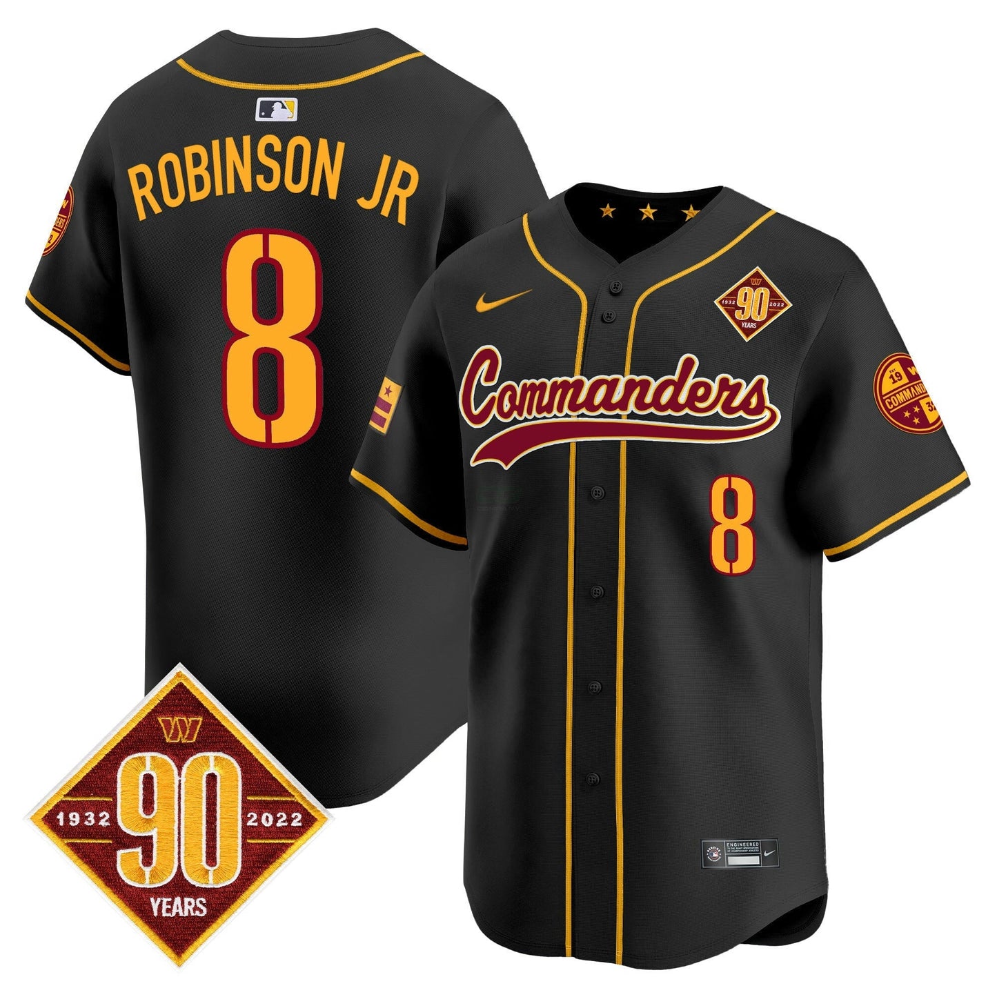 Camisa NFL Men’s Washington 90th Anniversary Patch Vapor Premier Limited Jersey