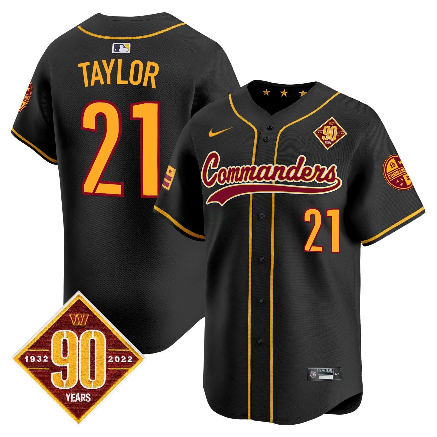 Camisa NFL Men’s Washington 90th Anniversary Patch Vapor Premier Limited Jersey