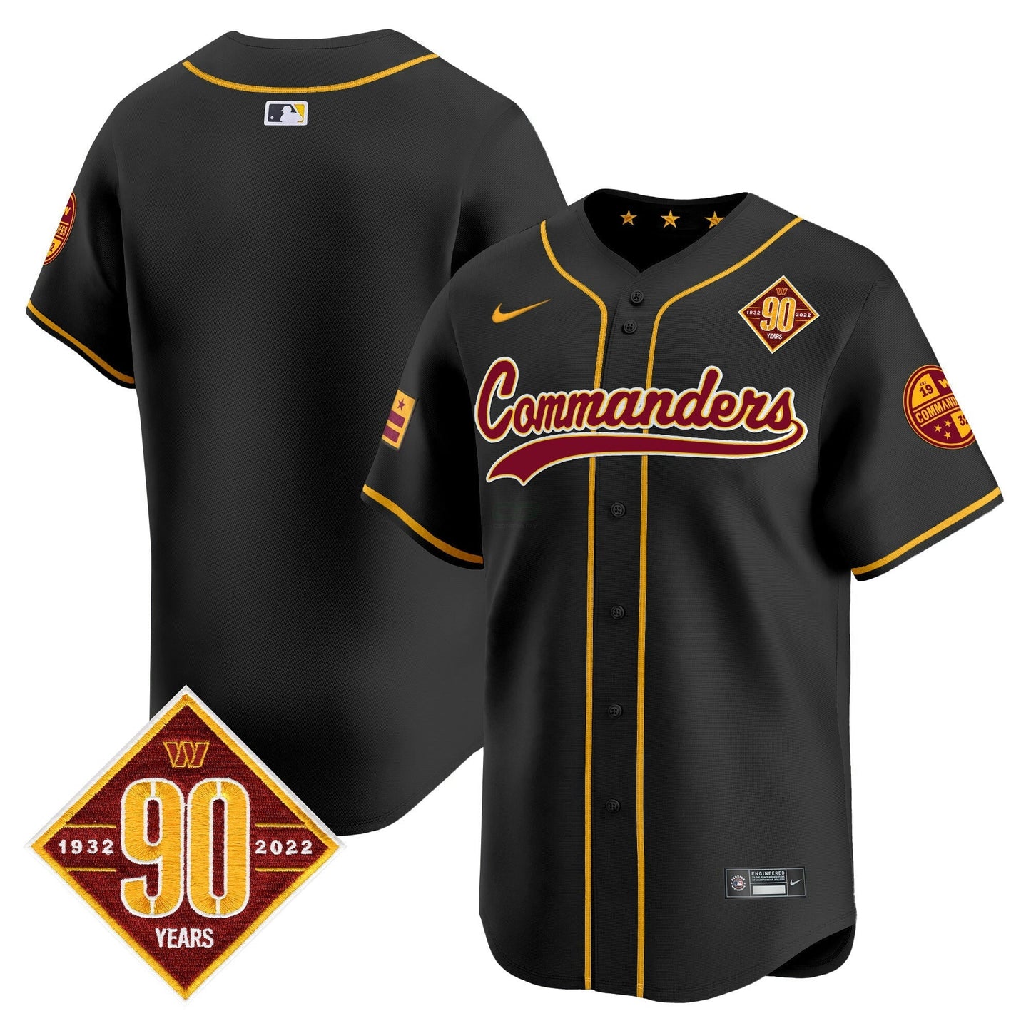 Camisa NFL Men’s Washington 90th Anniversary Patch Vapor Premier Limited Jersey