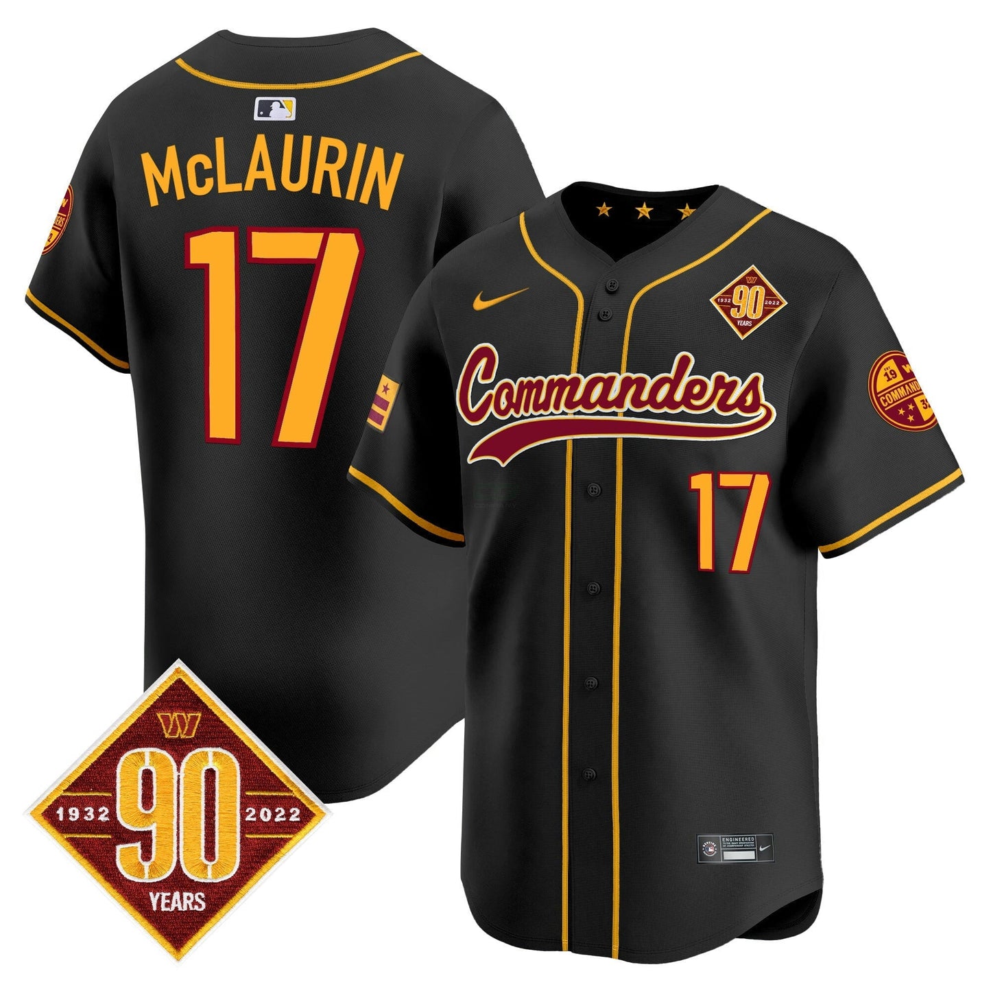 Camisa NFL Men’s Washington 90th Anniversary Patch Vapor Premier Limited Jersey