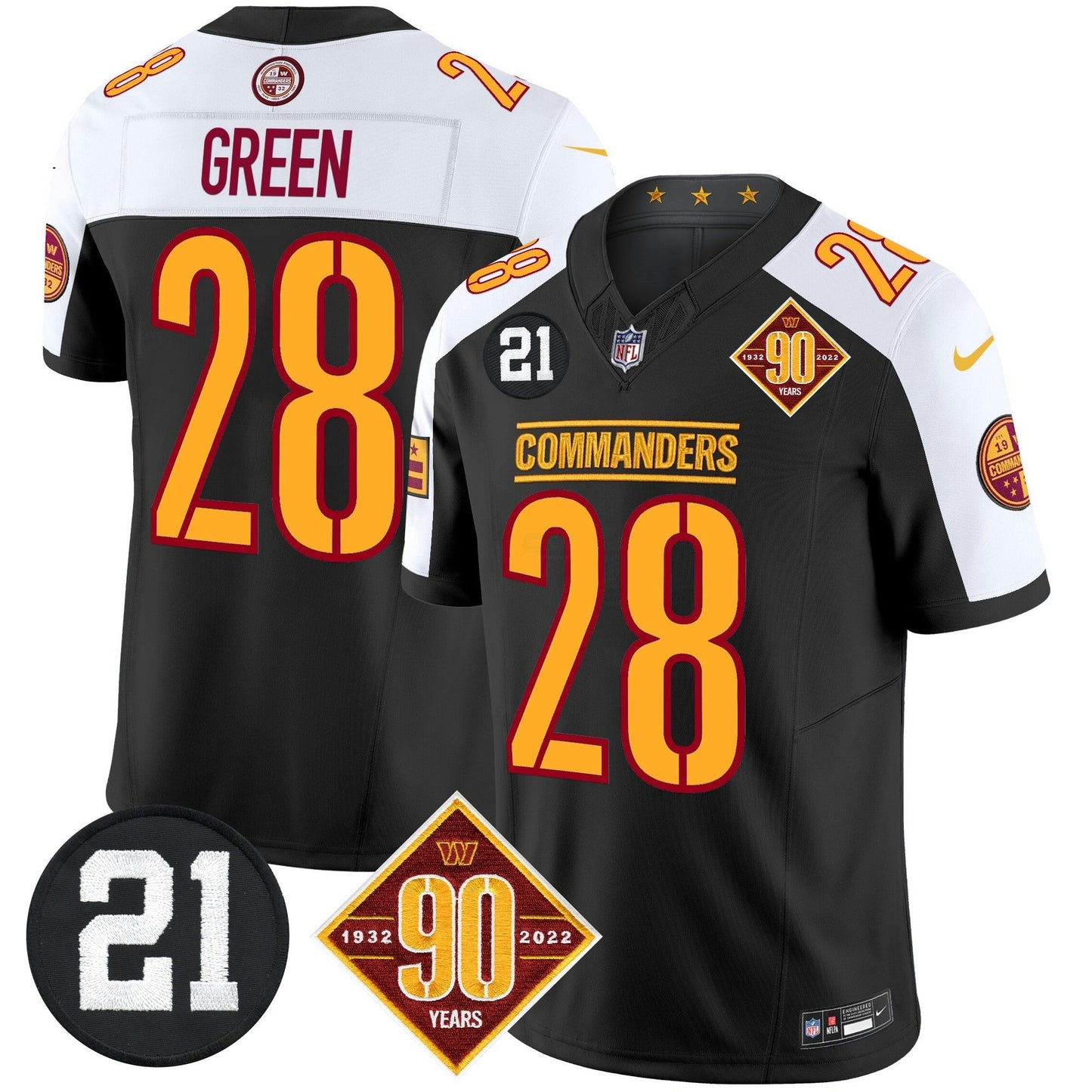 Camisa NFL Men’s Washington 90th & Sean Taylor Patch Vapor Limited Jersey