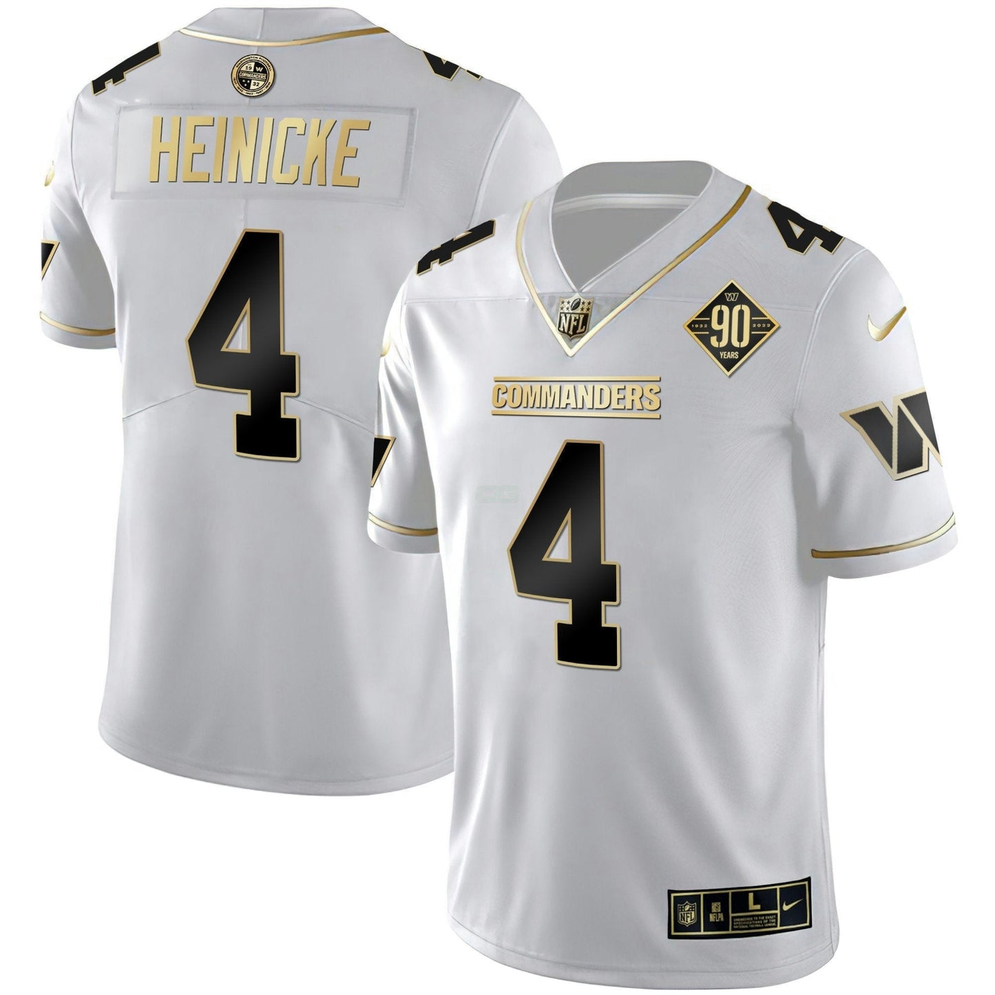Camisa NFL Men’s Washington Branca Dourada & Preta Dourada Vapor Limited Jersey