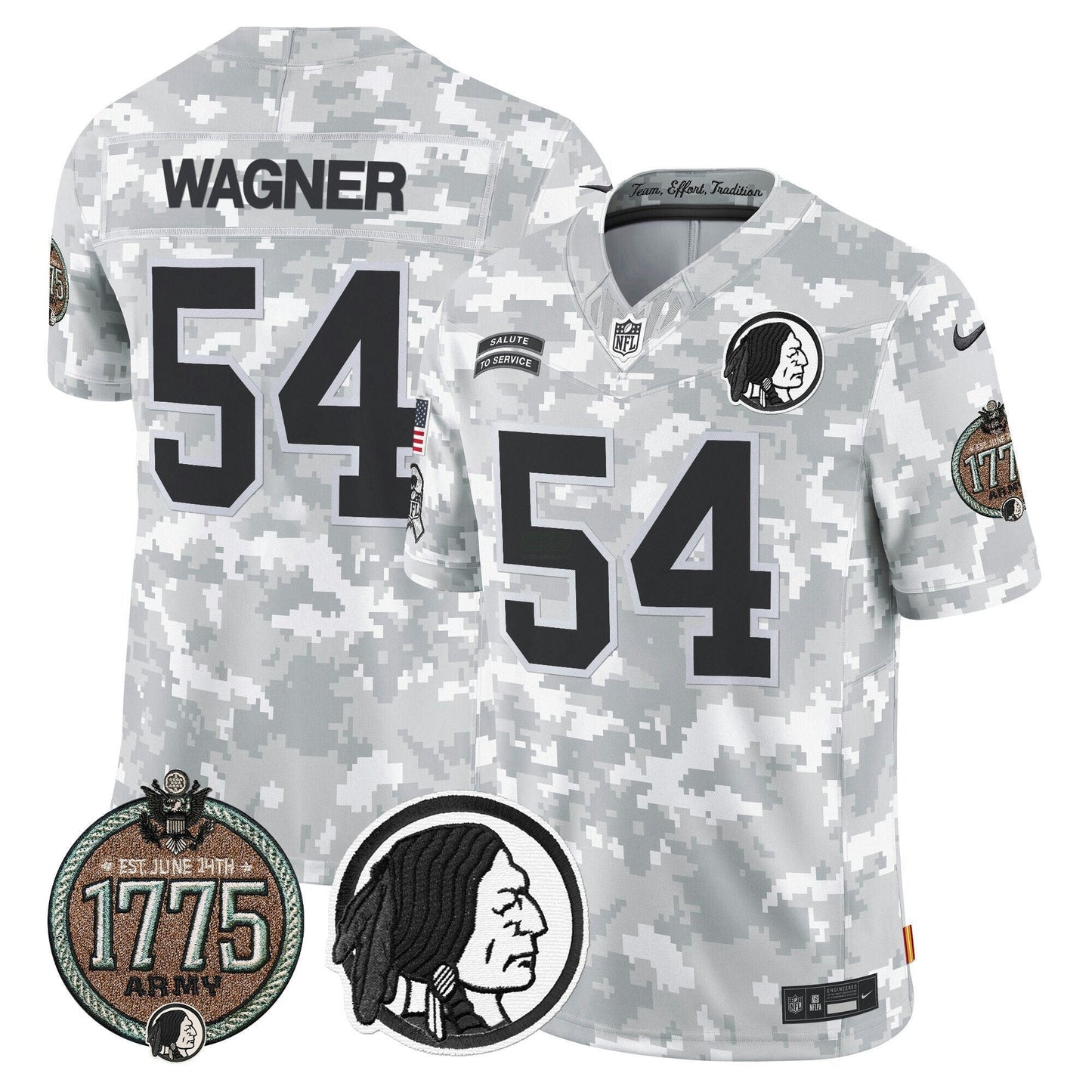 Camisa NFL Washington Commanders Men’s Washington Redskins 2024 Salute to Service Establishment Year Patch Vapor Limited Jersey
