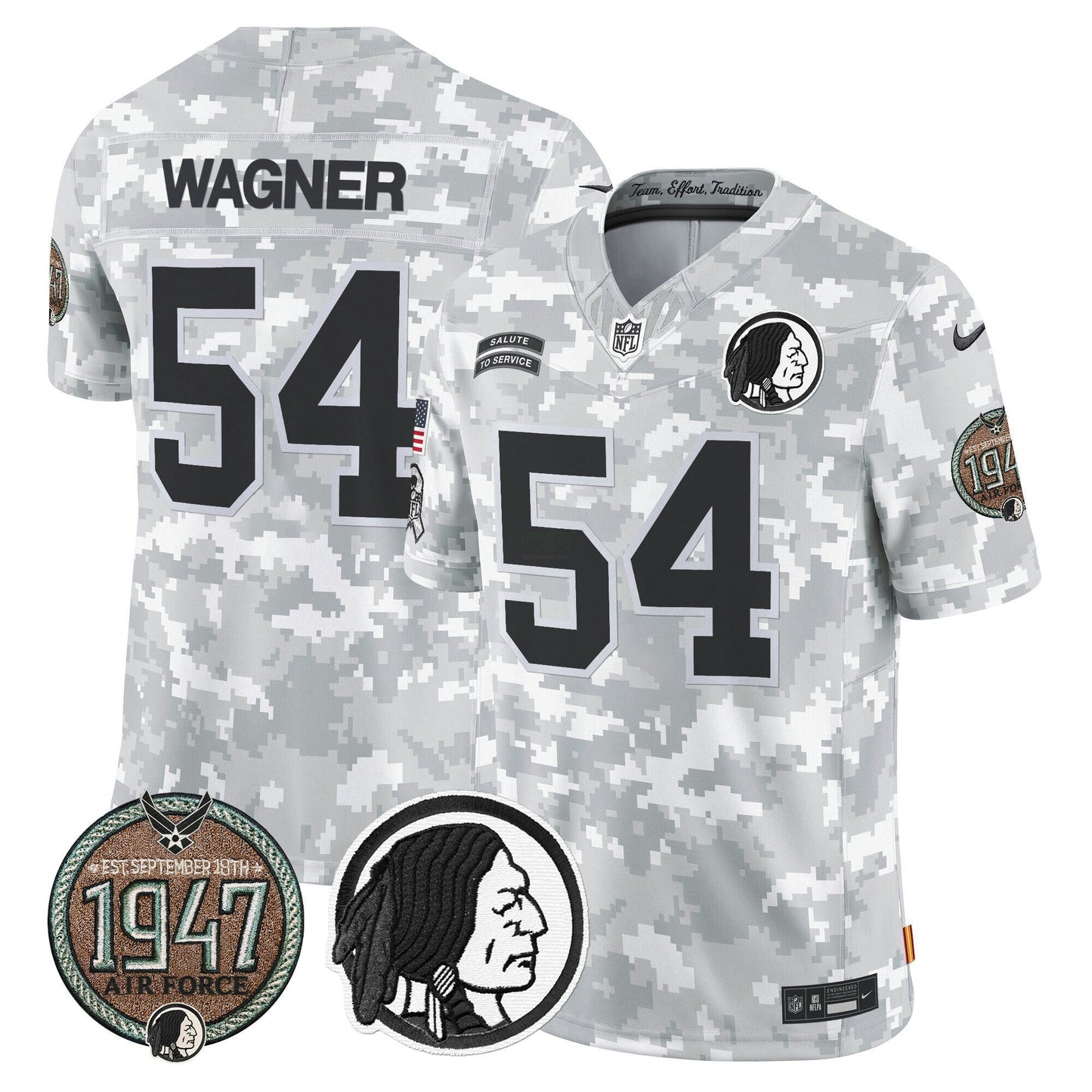Camisa NFL Washington Commanders Men’s Washington Redskins 2024 Salute to Service Establishment Year Patch Vapor Limited Jersey