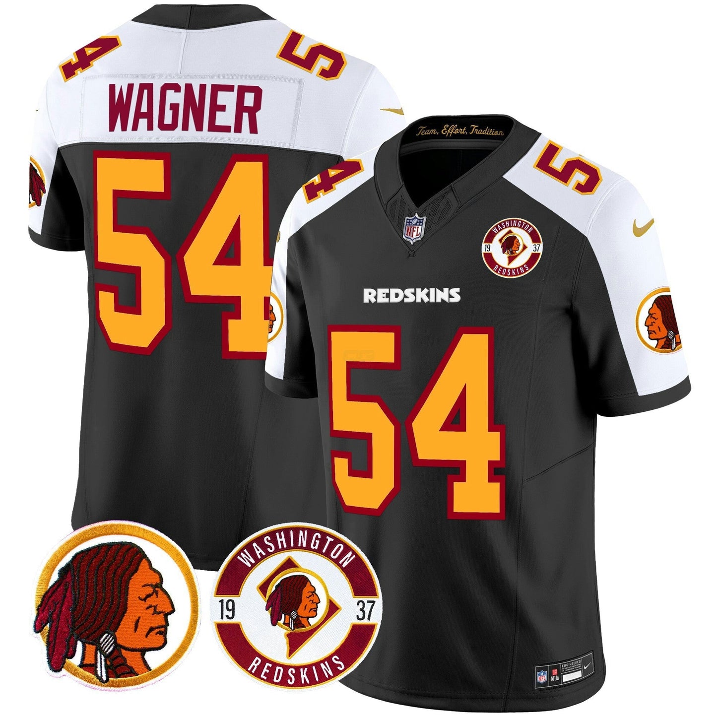 Camisa NFL Washington Commanders Men’s Washington Redskins 2024 Vapor Limited Jersey – Est. 1937 Patch