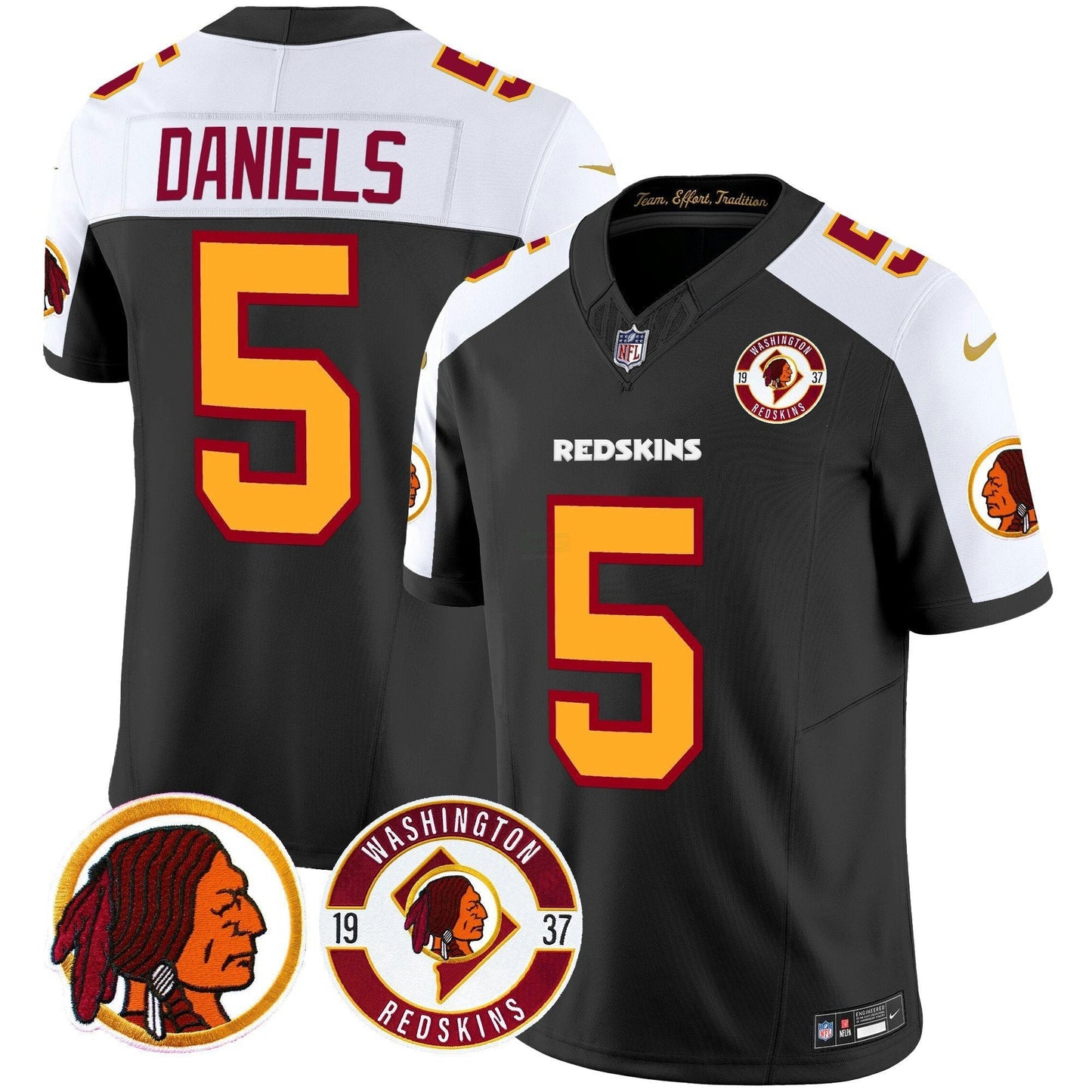 Camisa NFL Washington Commanders Men’s Washington Redskins 2024 Vapor Limited Jersey – Est. 1937 Patch