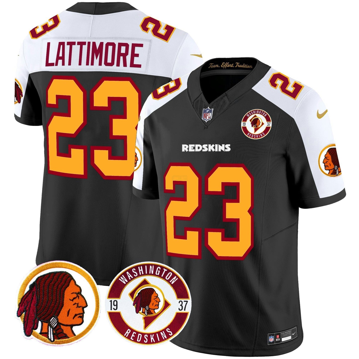 Camisa NFL Washington Commanders Men’s Washington Redskins 2024 Vapor Limited Jersey – Est. 1937 Patch