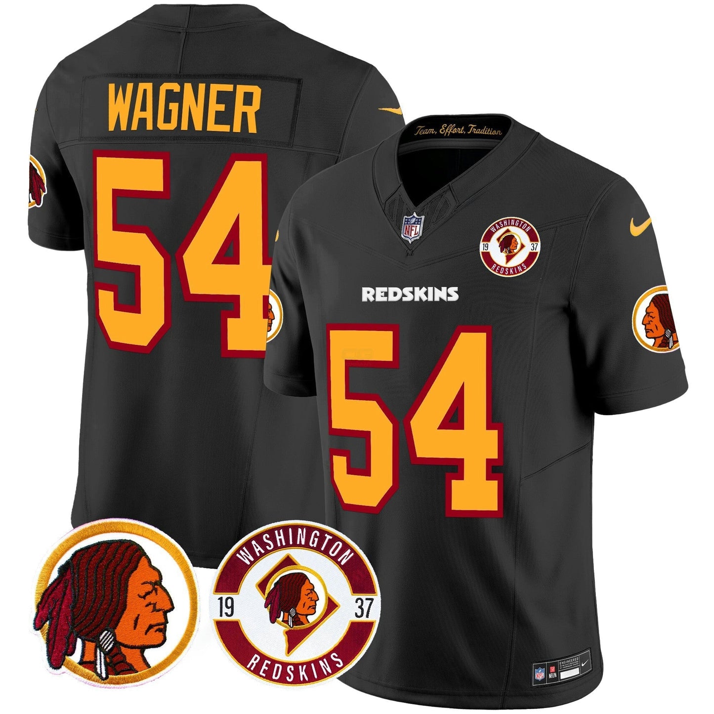 Camisa NFL Washington Commanders Men’s Washington Redskins 2024 Vapor Limited Jersey – Est. 1937 Patch