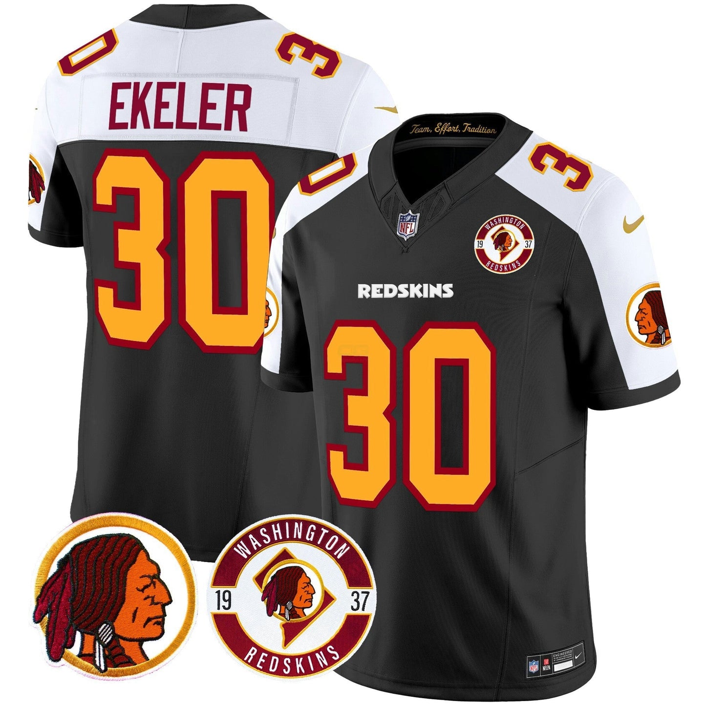 Camisa NFL Washington Commanders Men’s Washington Redskins 2024 Vapor Limited Jersey – Est. 1937 Patch